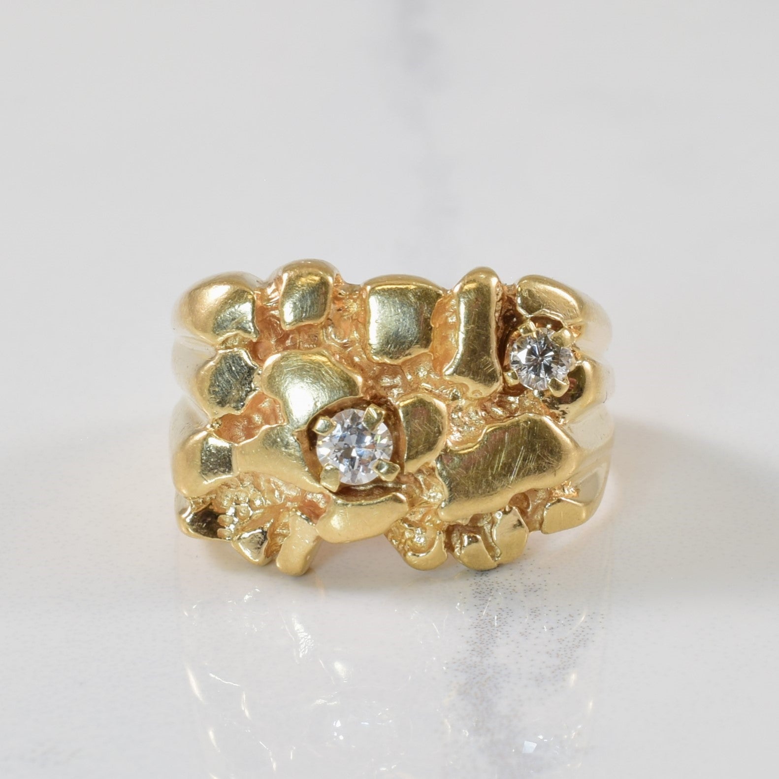 Dual Diamond Nugget Ring | 0.22ctw | SZ 9 |