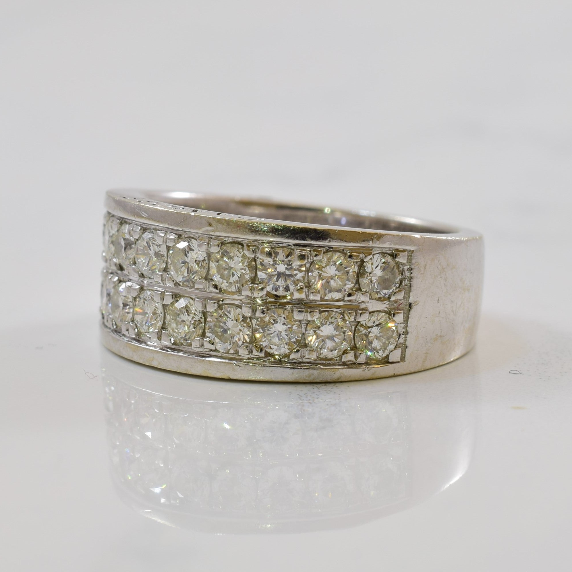 Double Row Channel Set Diamond Band | 1.11ctw | SZ 10.5 |