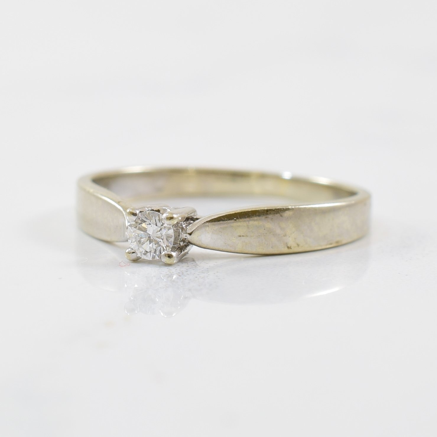Solitaire Diamond Cathedral Ring | 0.07ct | SZ 5.5 |