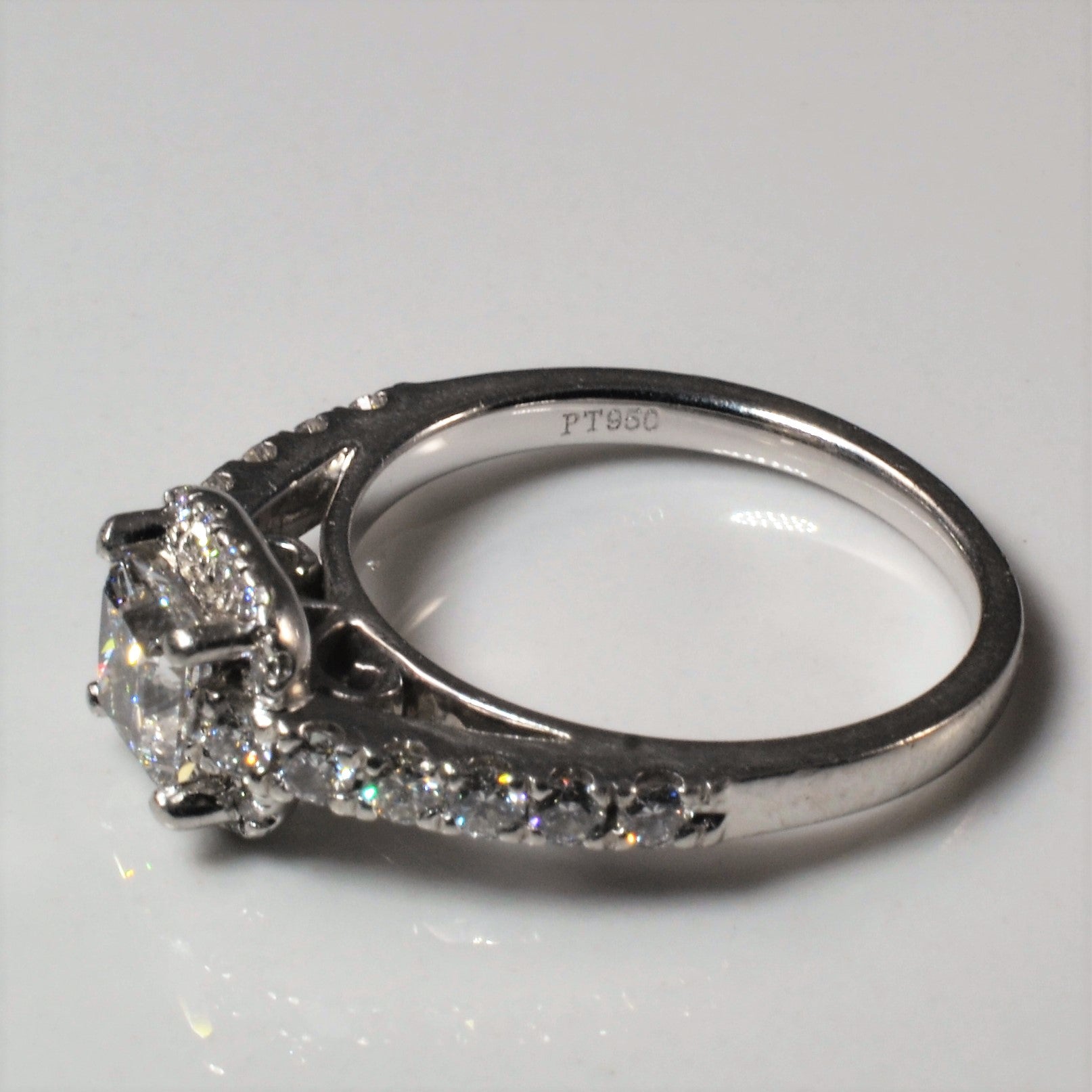 Princess Halo Diamond Engagement Ring | 1.26ctw | SZ 6 |