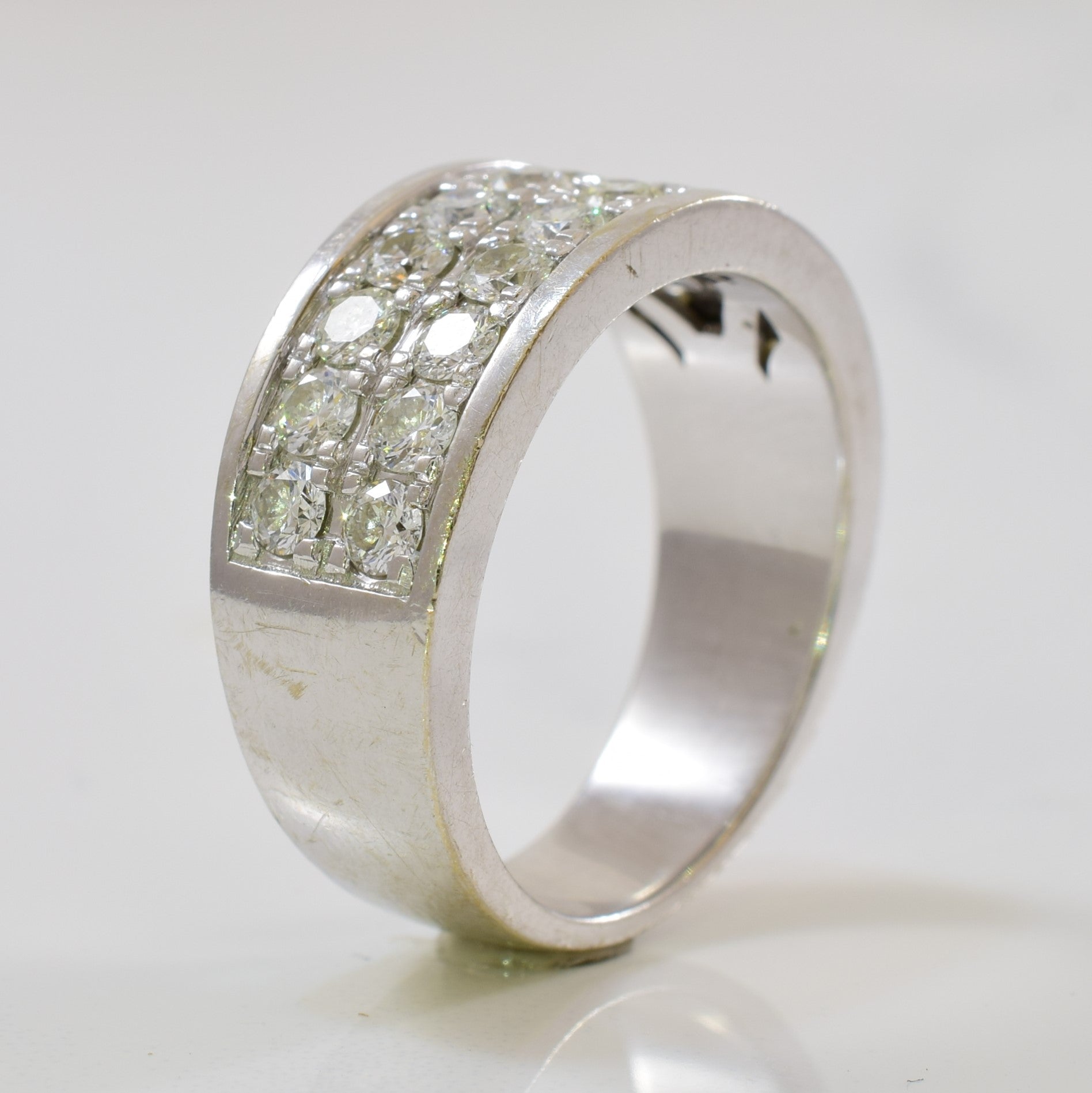 Double Row Channel Set Diamond Band | 1.11ctw | SZ 10.5 |