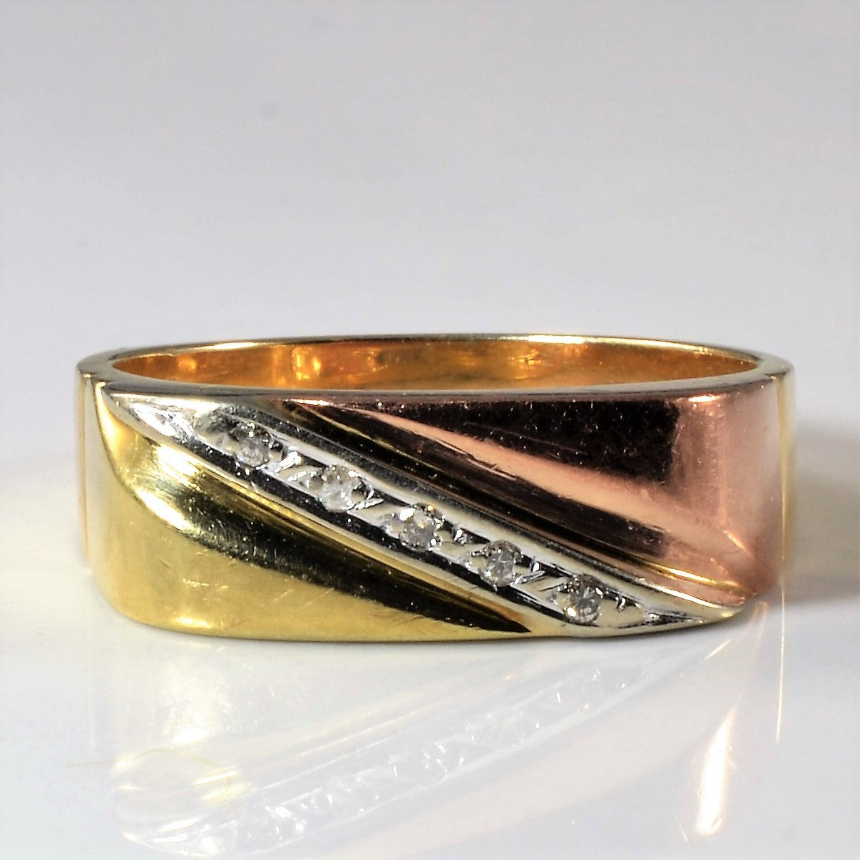 Two Tone Diamond Band | 0.05ctw | SZ 10.5 |
