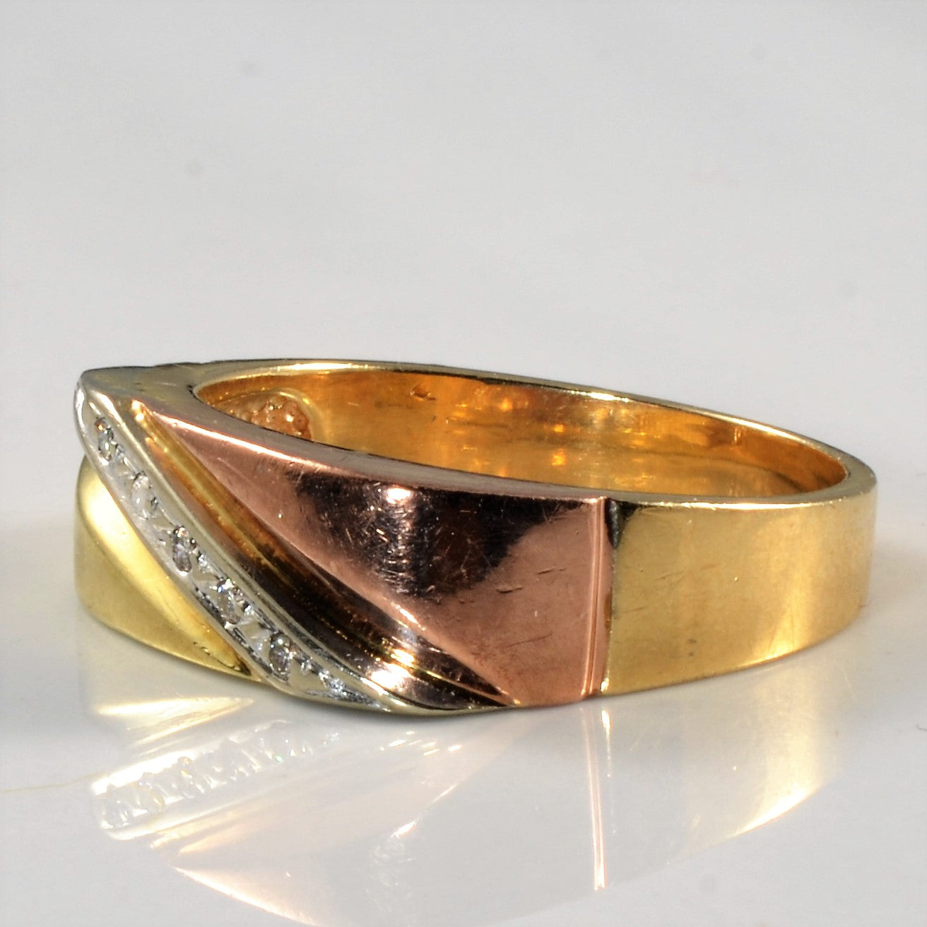 Two Tone Diamond Band | 0.05ctw | SZ 10.5 |
