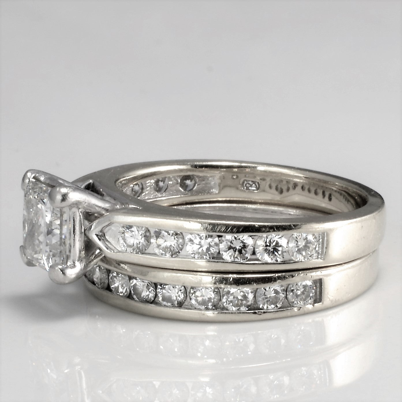 Princess Cut Diamond Wedding Set | 2.41 ctw, SZ 6.25 | VVS2 F |