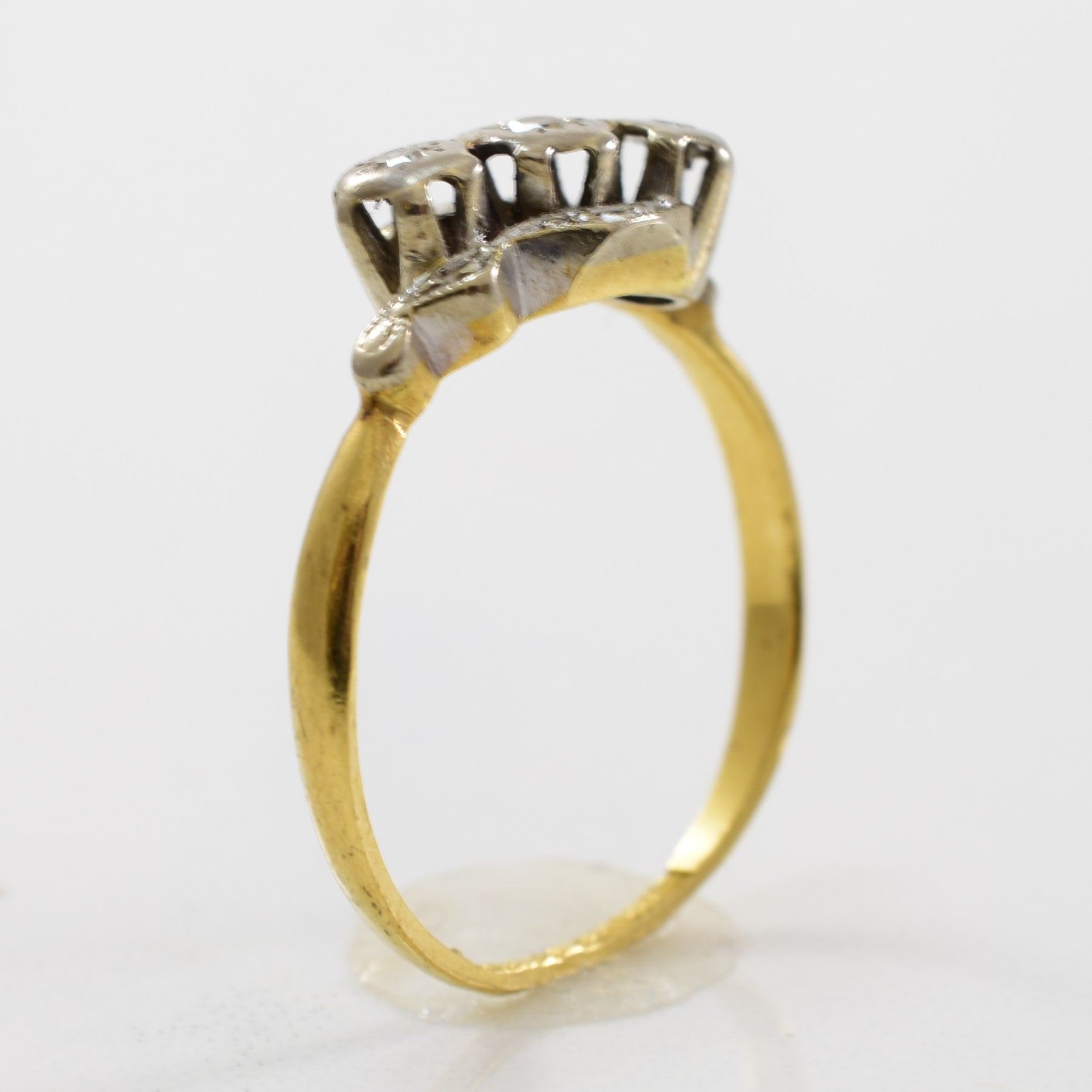 Charles Green & Son' Diamond Bypass Ring Circa 1920s | 0.04ctw | SZ 5.5 |