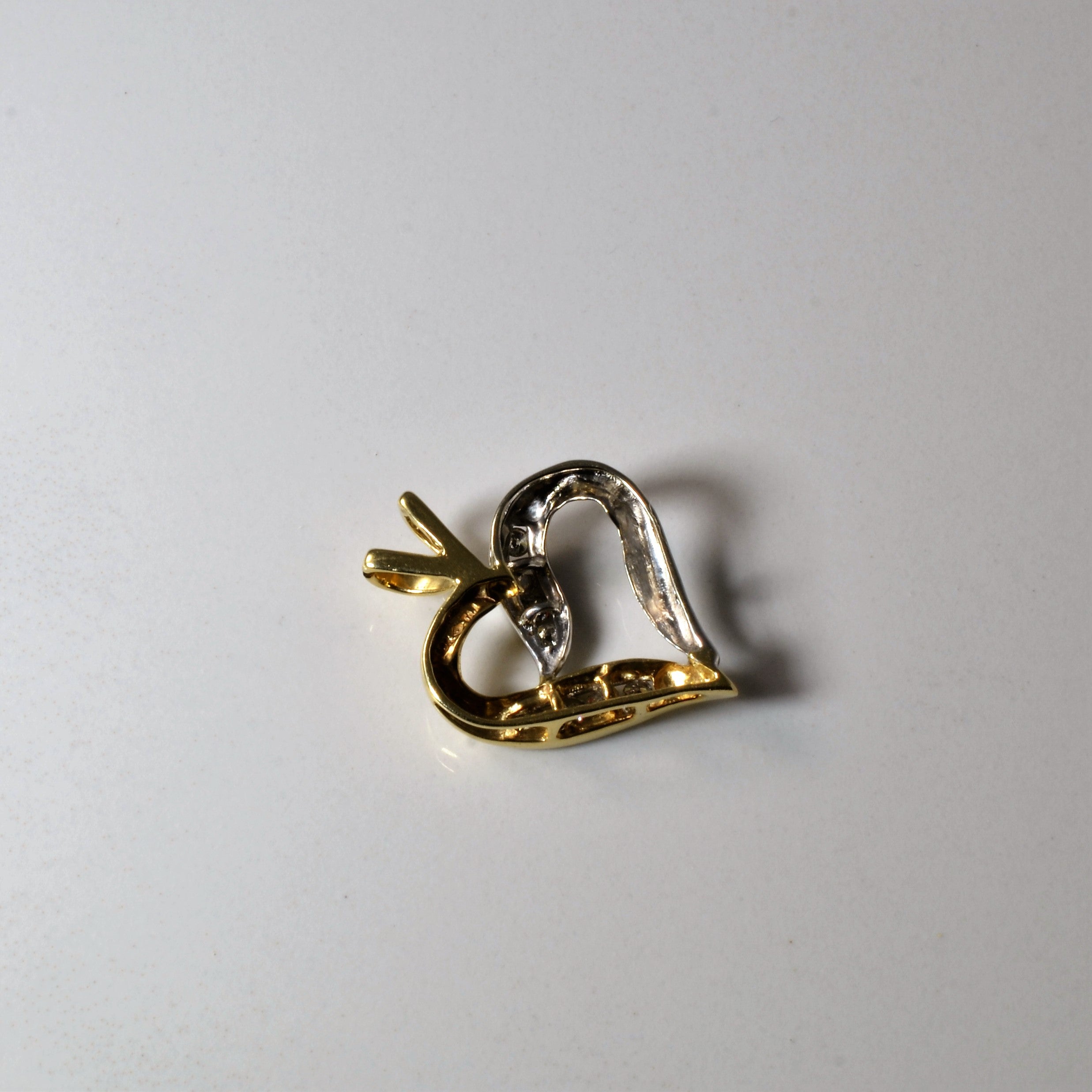 Channel Set Diamond Heart Pendant | 0.22ctw |