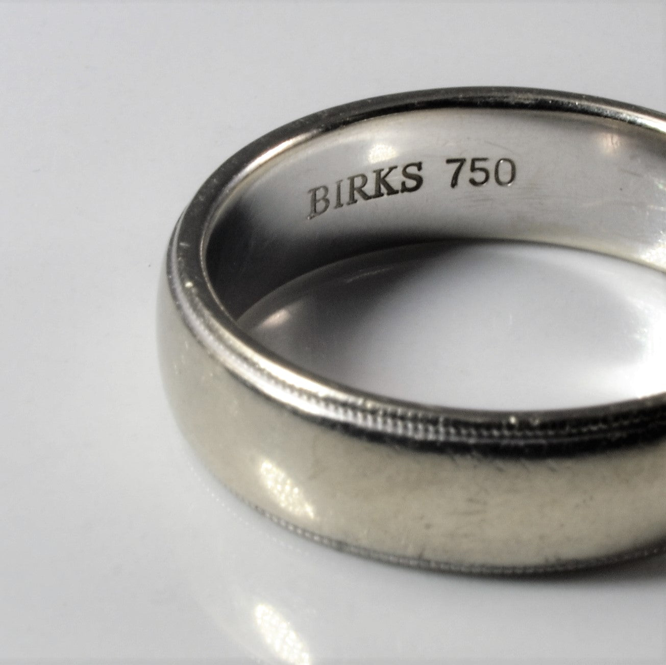 BIRKS Milgrain Detail Plain Gold Band | SZ 9.75|