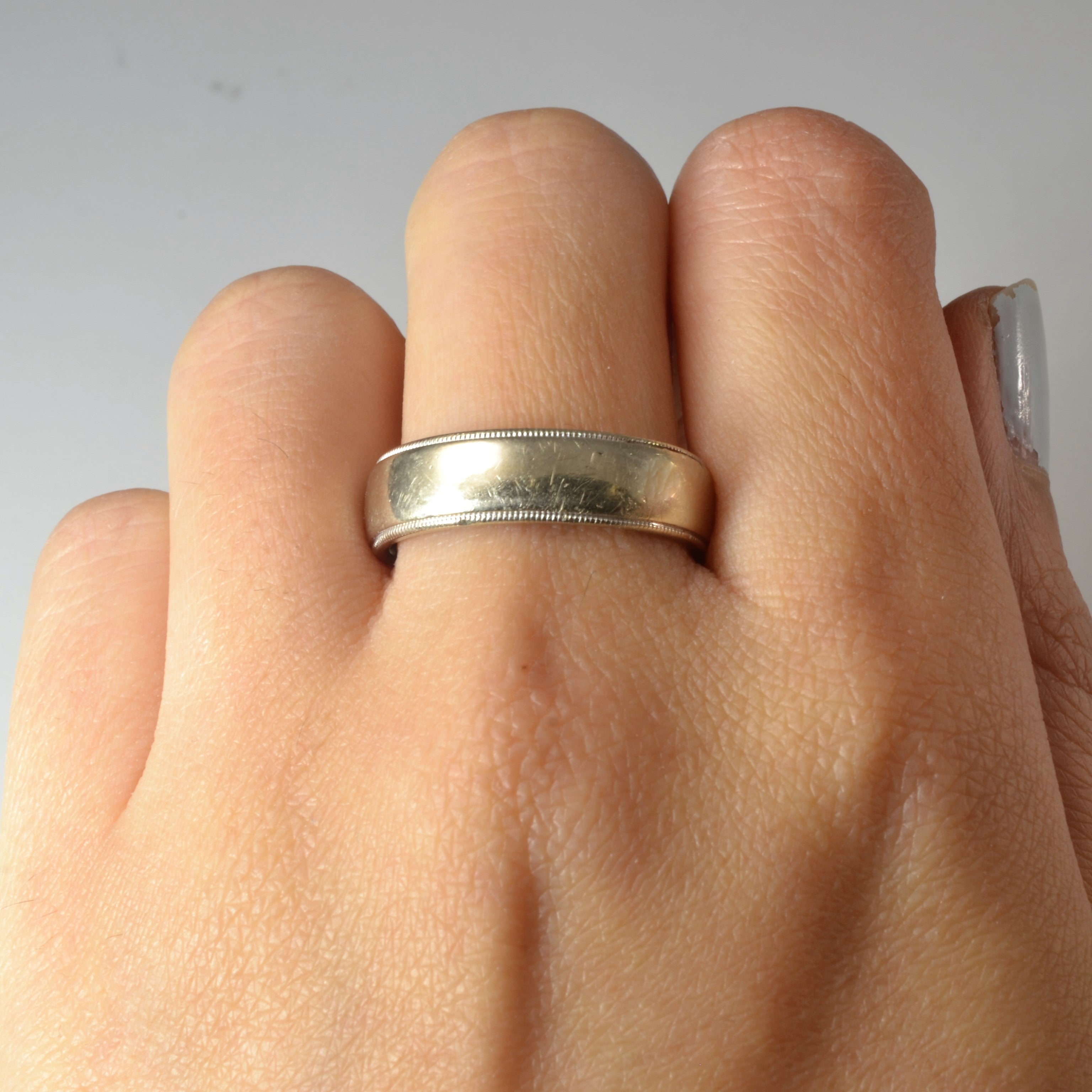 Bague Birks en or uni avec détail Milgrain | Taille 9,75 |