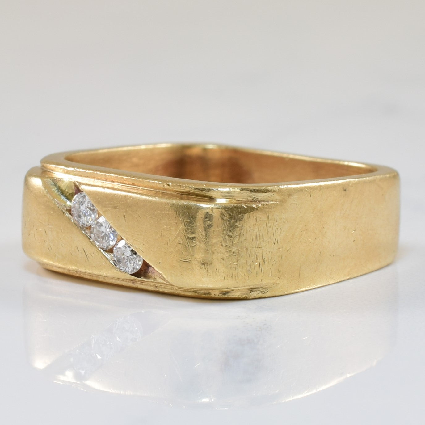 Channel Set Diamond Square Band | 0.10ctw | SZ 7.25 |