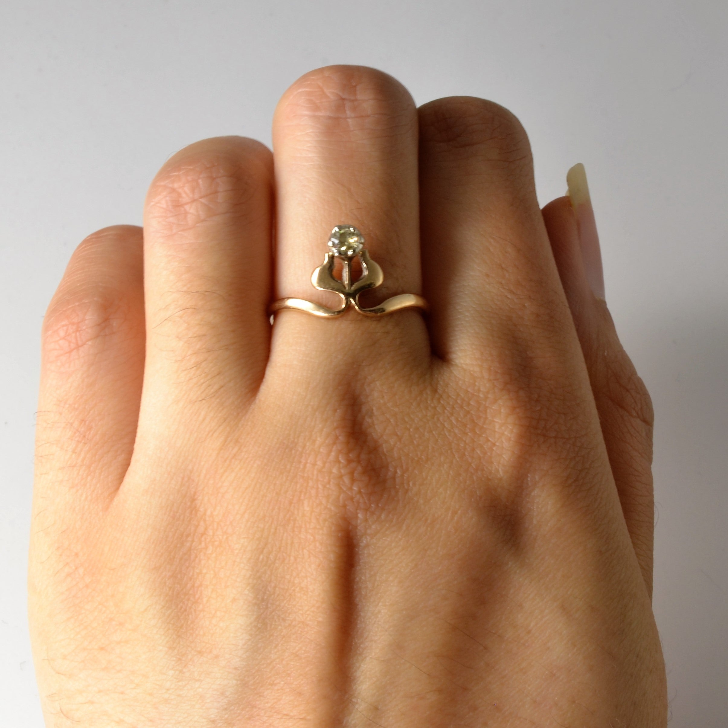 Art Nouveau Old Mine Diamond Ring | 0.13ct | SZ 6.75 |