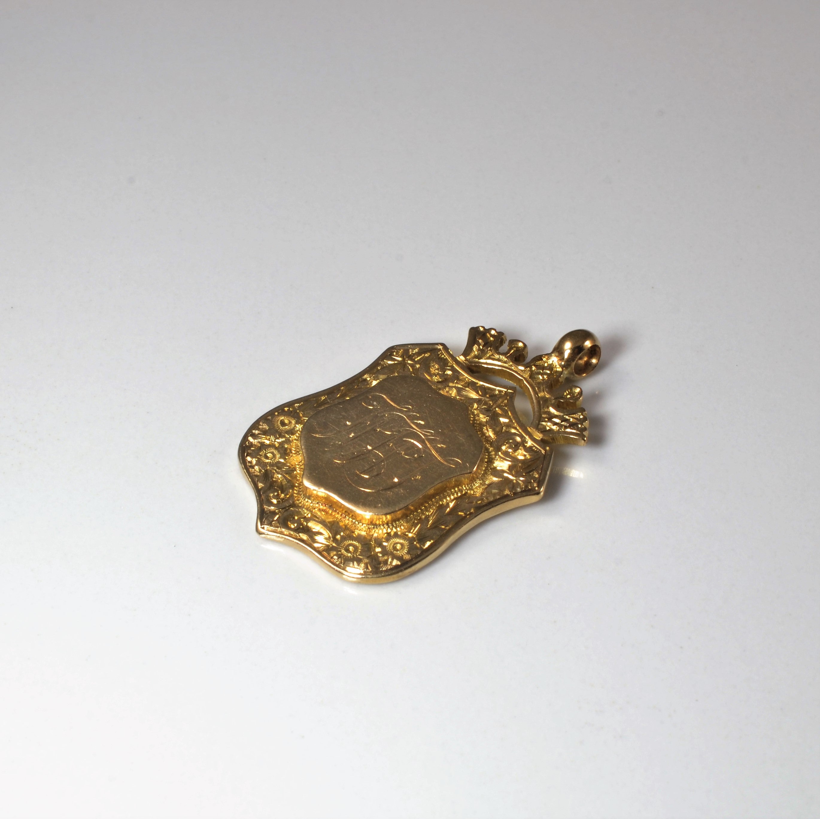 1897 Victorian Era 9k Antique Signet Pendant |