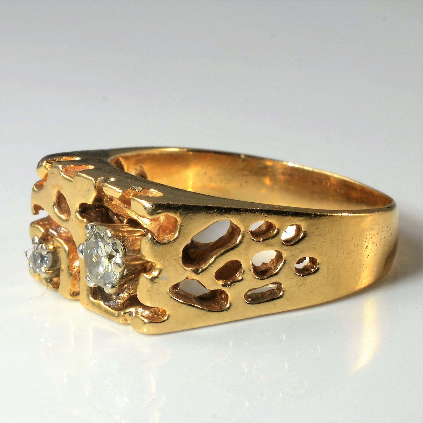 Bague en diamant texturé | 0,38 ct | Taille 11,5 |