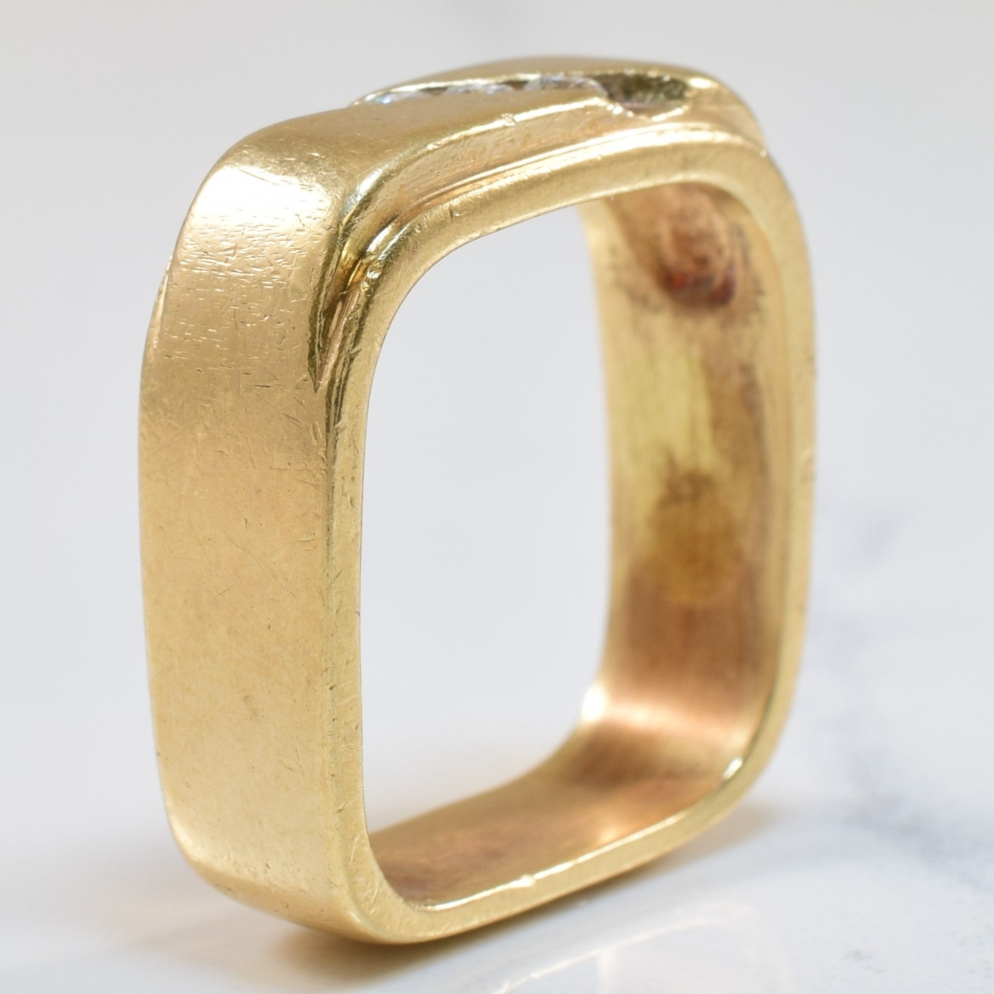 Channel Set Diamond Square Band | 0.10ctw | SZ 7.25 |
