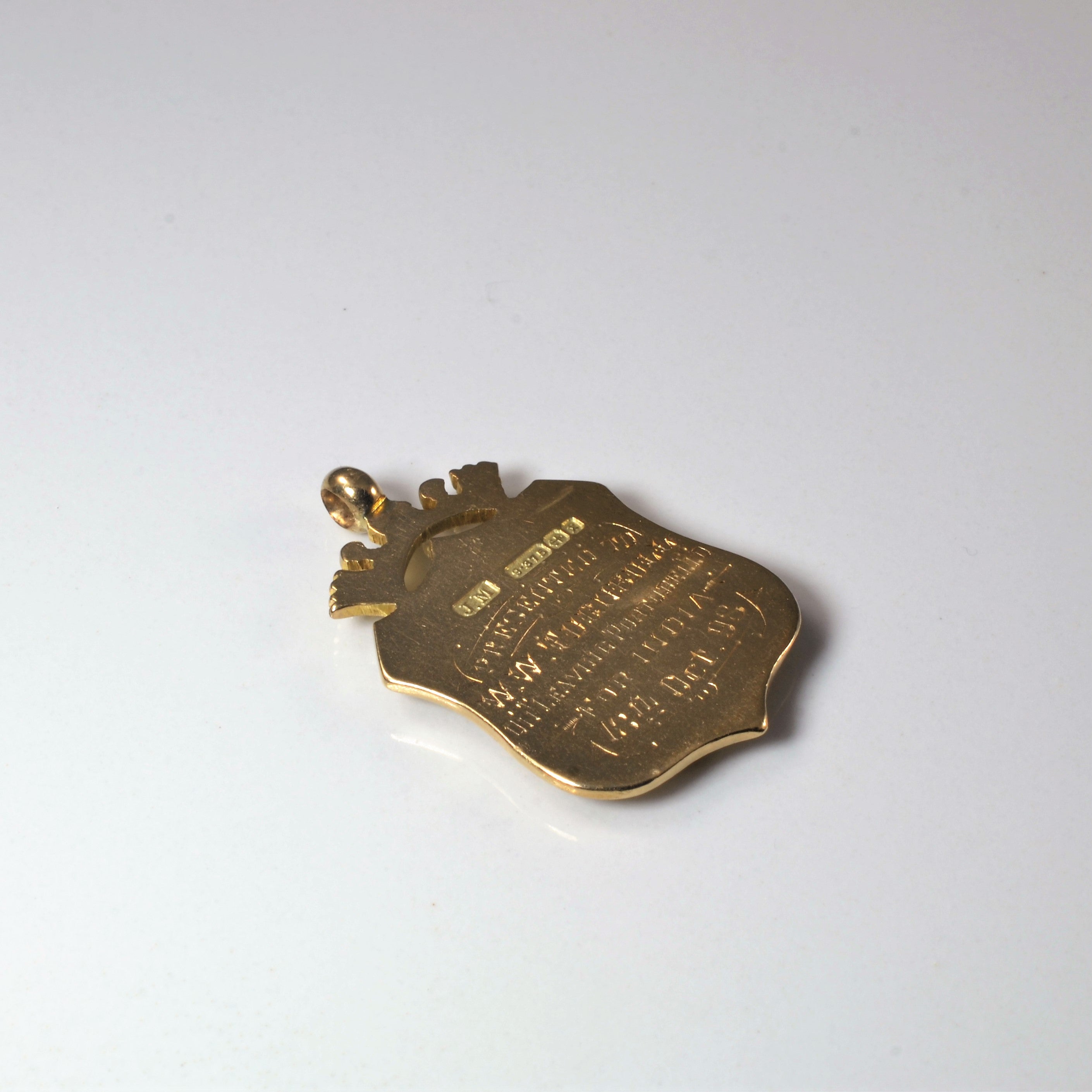 1897 Victorian Era 9k Antique Signet Pendant |