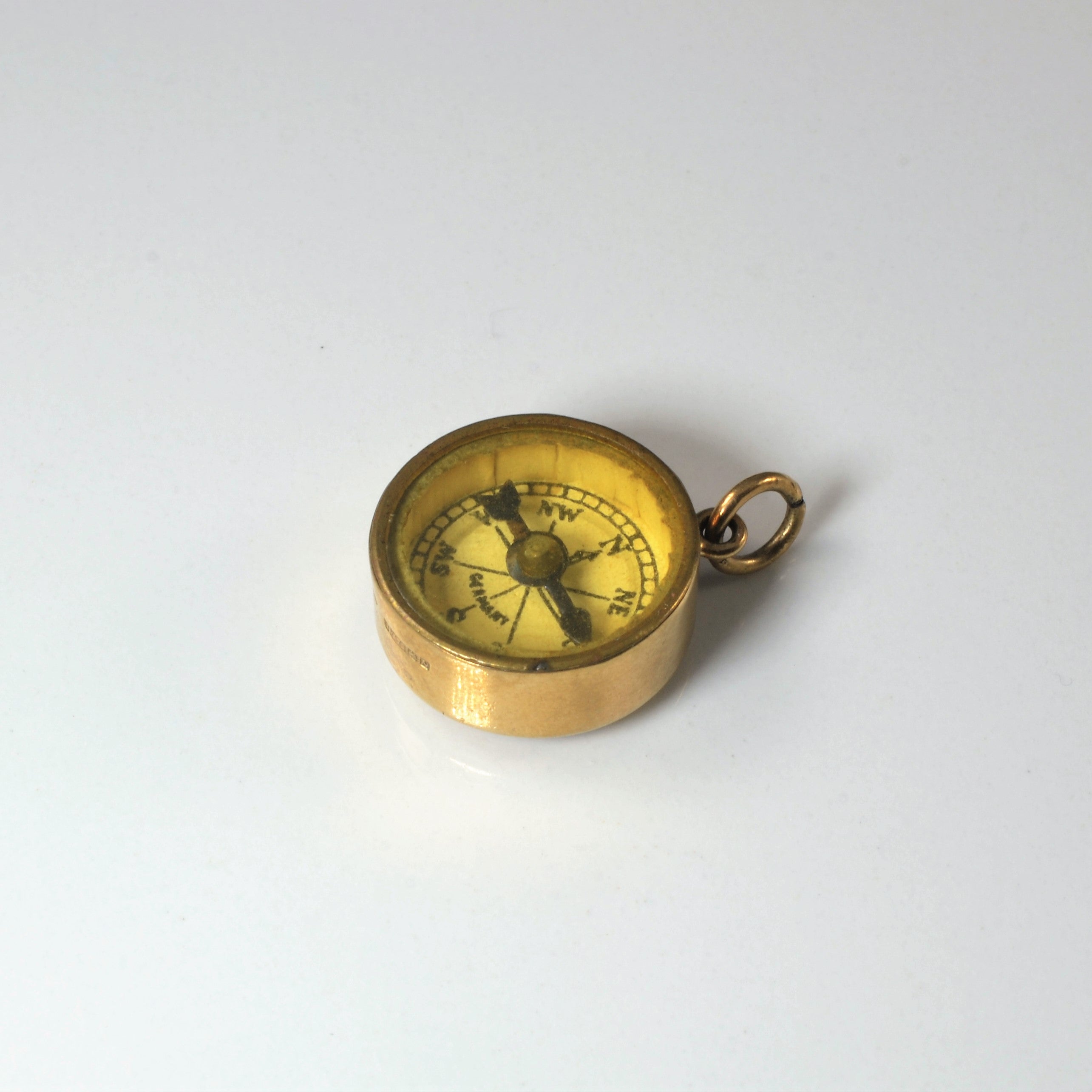 1961 Birmingham 9k Gold Saint Christopher Compass Pendant |