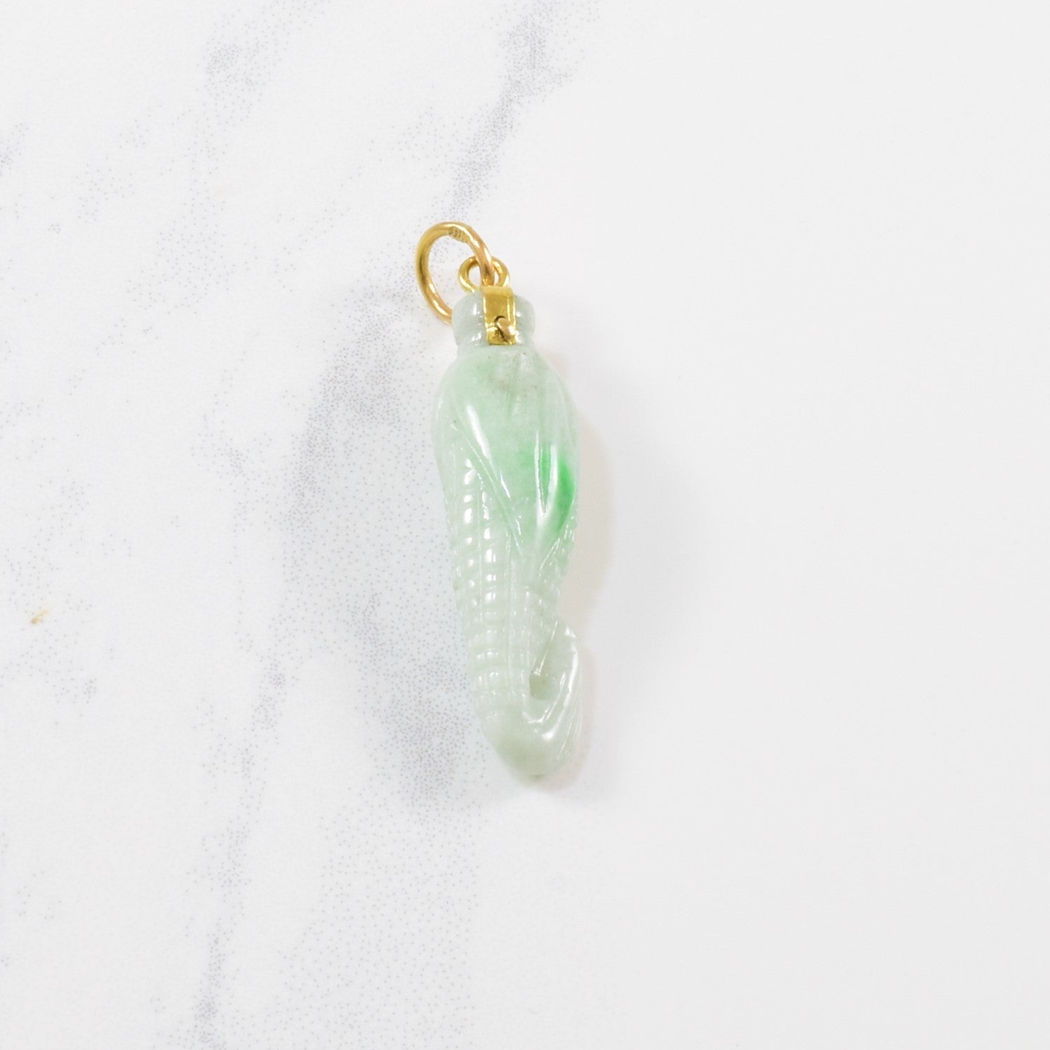 Carved Corn Jadeite Pendant | 12.50ct |