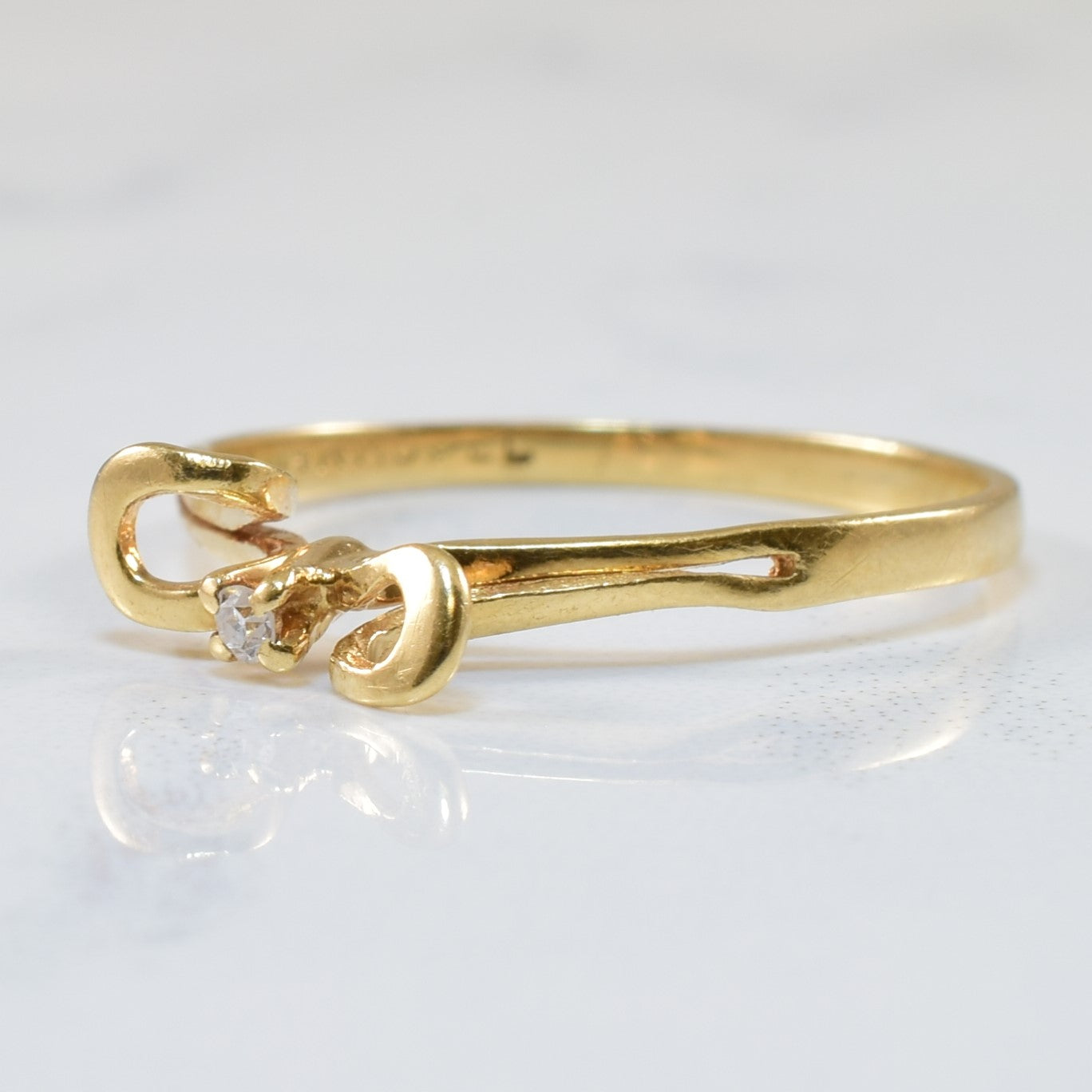 Bypass Split Shank Diamond Ring | 0.01ct | SZ 5 |
