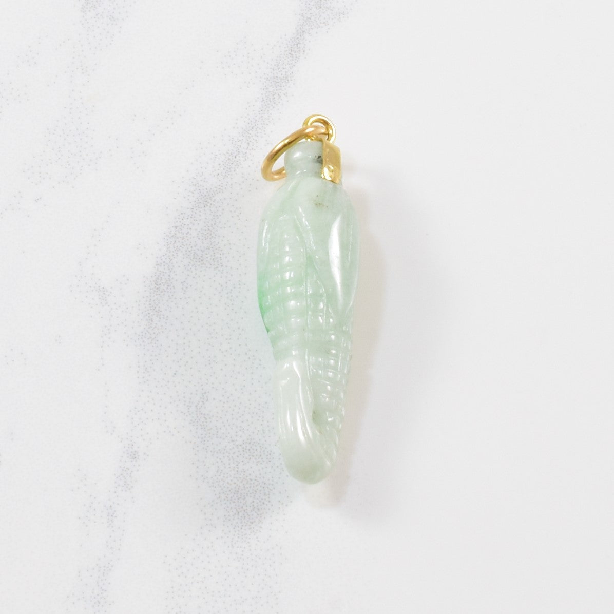 Carved Corn Jadeite Pendant | 12.50ct |
