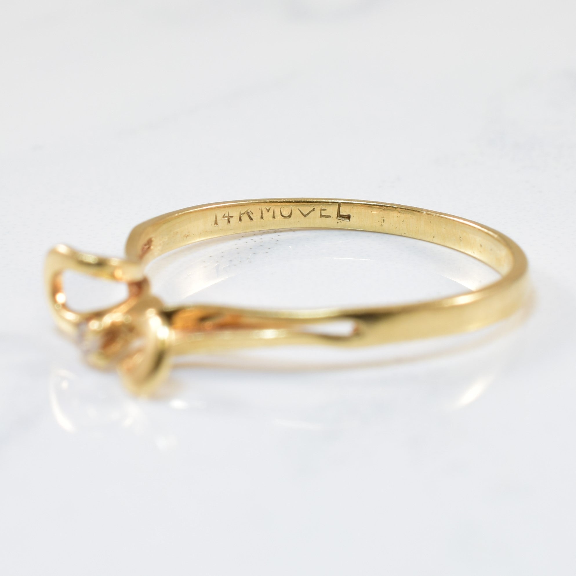 Bypass Split Shank Diamond Ring | 0.01ct | SZ 5 |