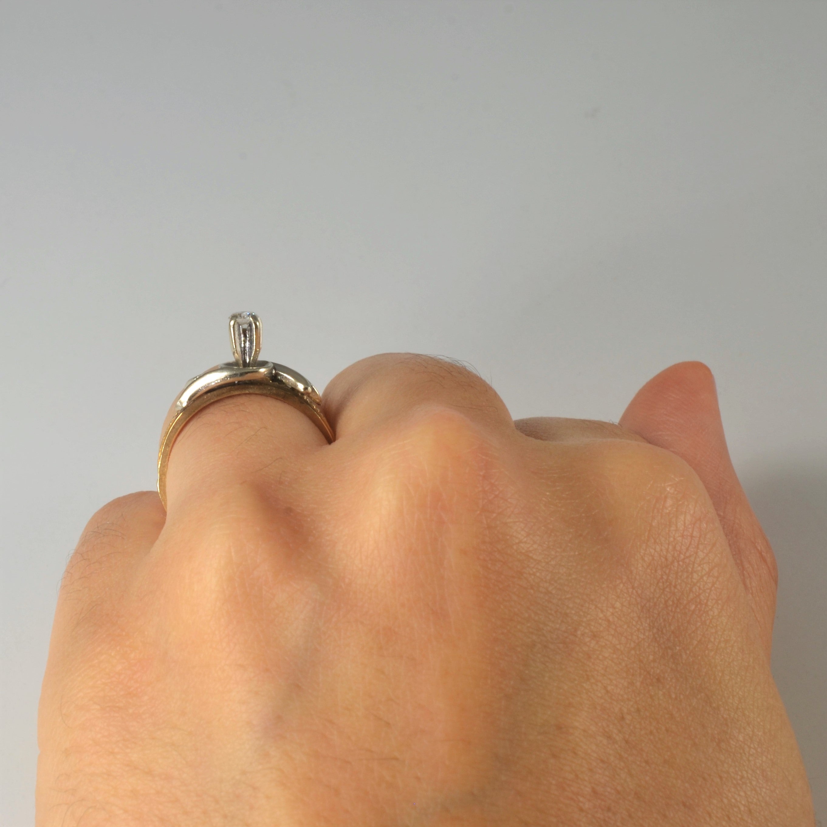 High Set Solitaire Diamond Ring | 0.12ct | SZ 6 |
