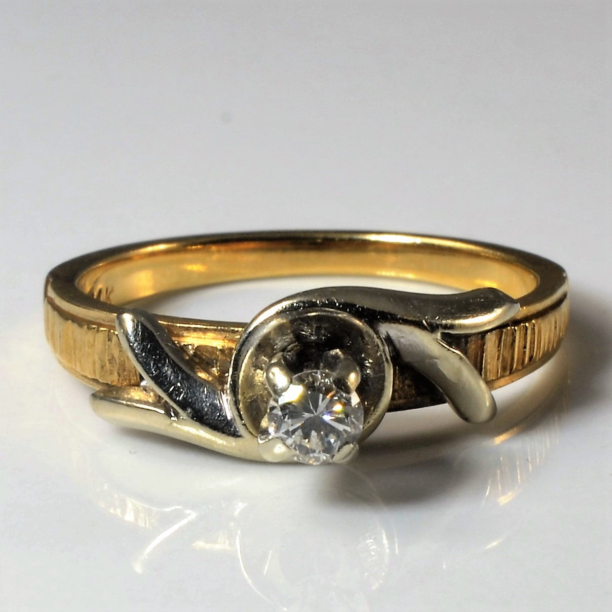 High Set Solitaire Diamond Ring | 0.12ct | SZ 6 |