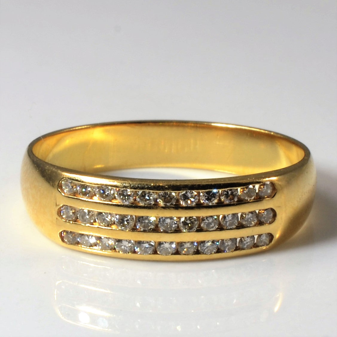 Triple Row Channel Diamond Band | 0.25ctw | SZ 7.5 |