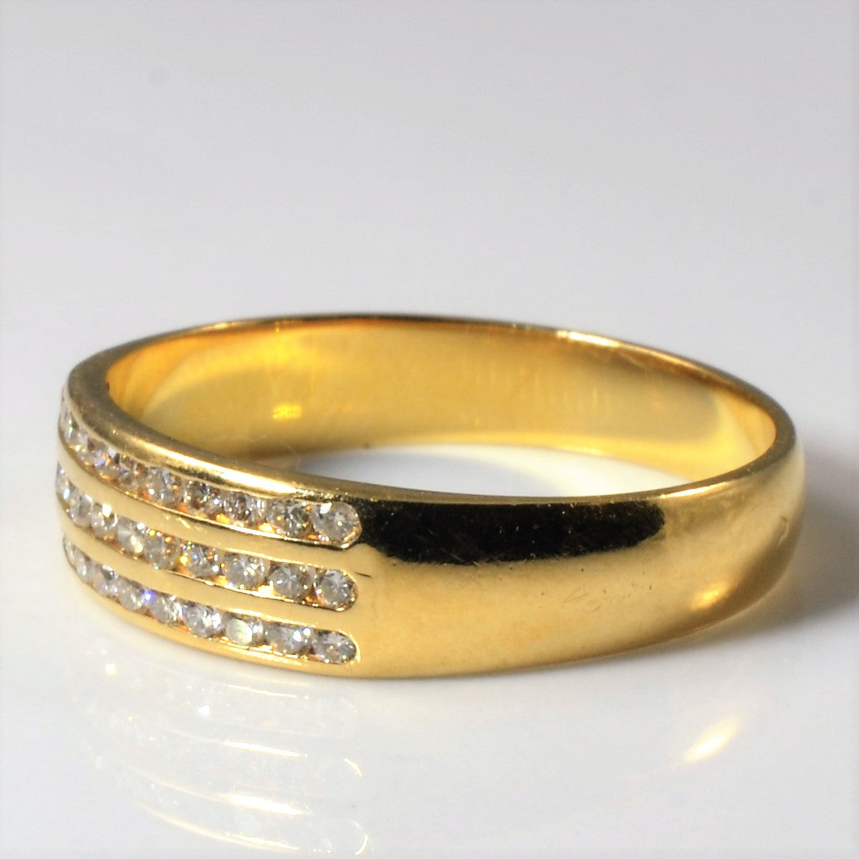 Triple Row Channel Diamond Band | 0.25ctw | SZ 7.5 |