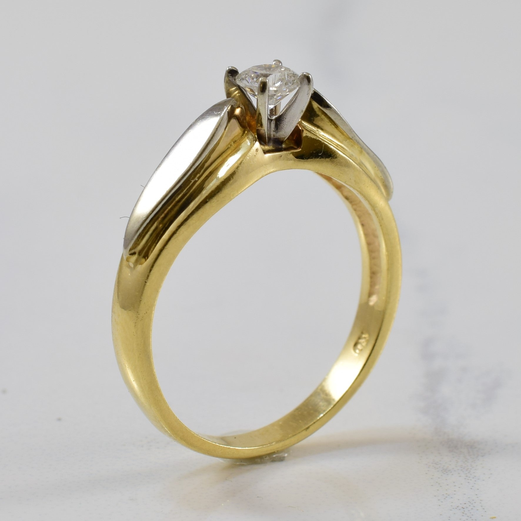 High Set Solitaire Diamond Ring | 0.22ct | SZ 7 |