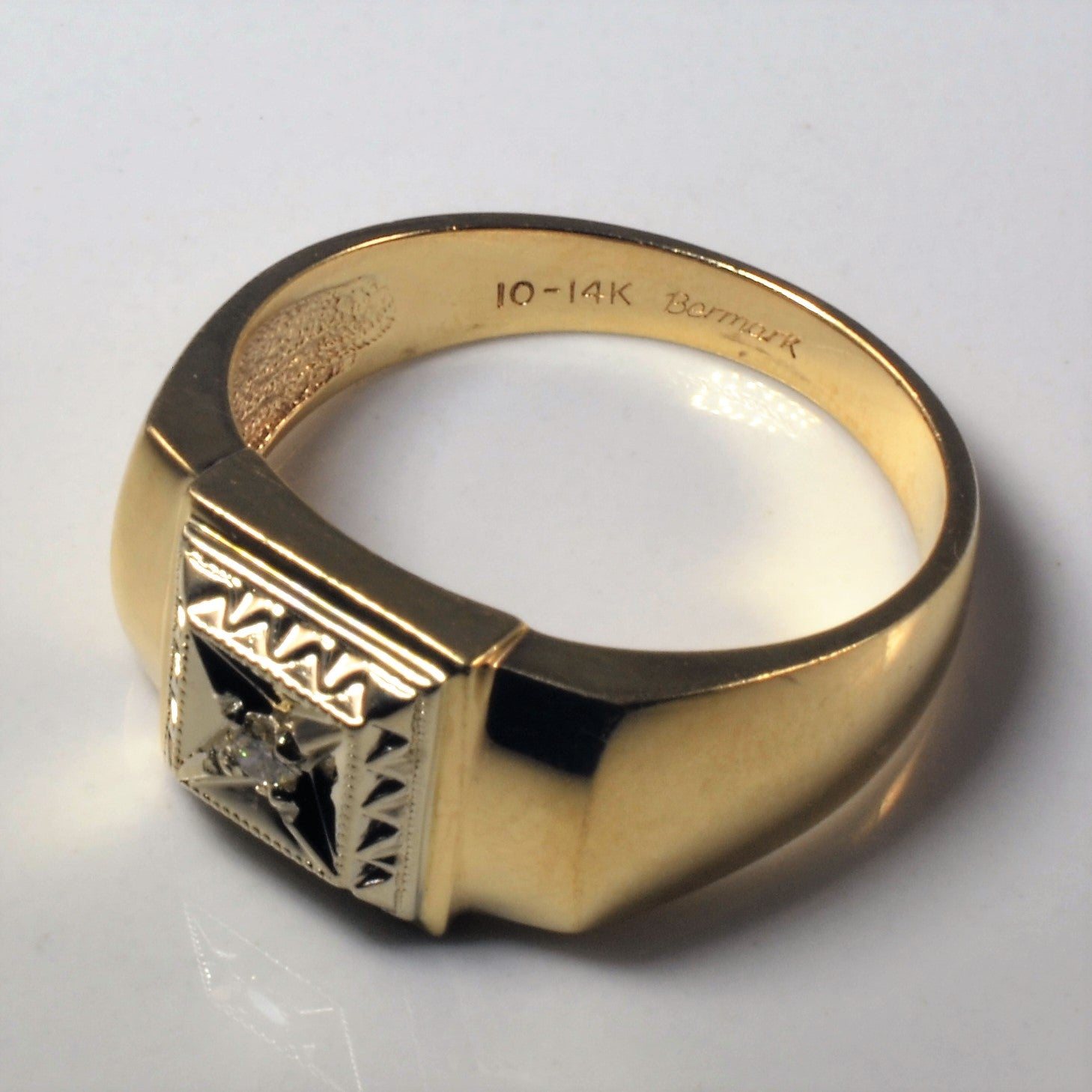 Diamond Cut Milgrain Ring | 0.06ct | SZ 9.75 |