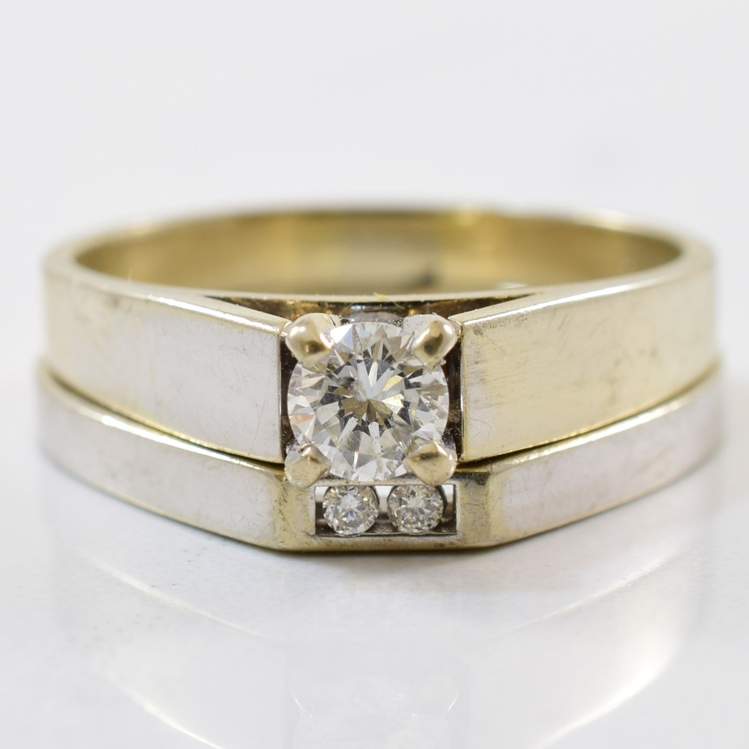 Solitaire Diamond Wedding Set | 0.27ctw | SZ 6.75 |