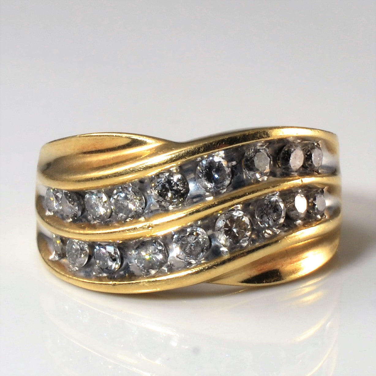 Double Row Channel Diamond Ring | 1.00ctw | SZ 7 |