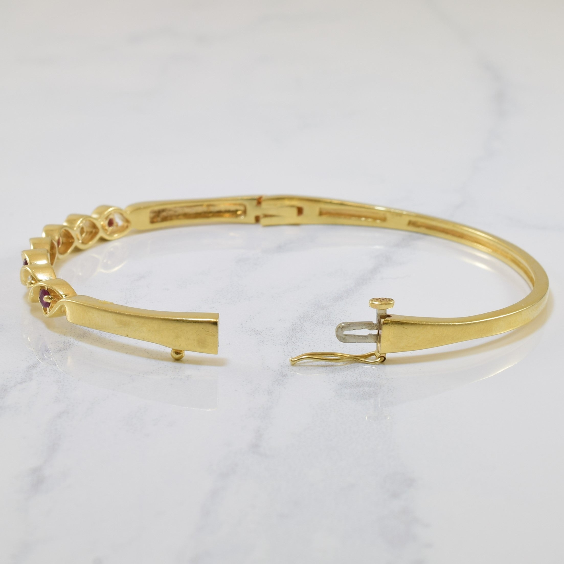 Ruby & Diamond Bangle | 0.18ctw, 0.09ctw | 7" |
