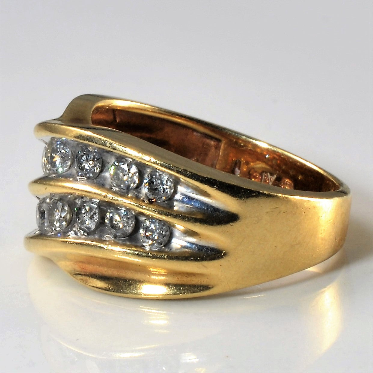 Double Row Channel Diamond Ring | 1.00ctw | SZ 7 |
