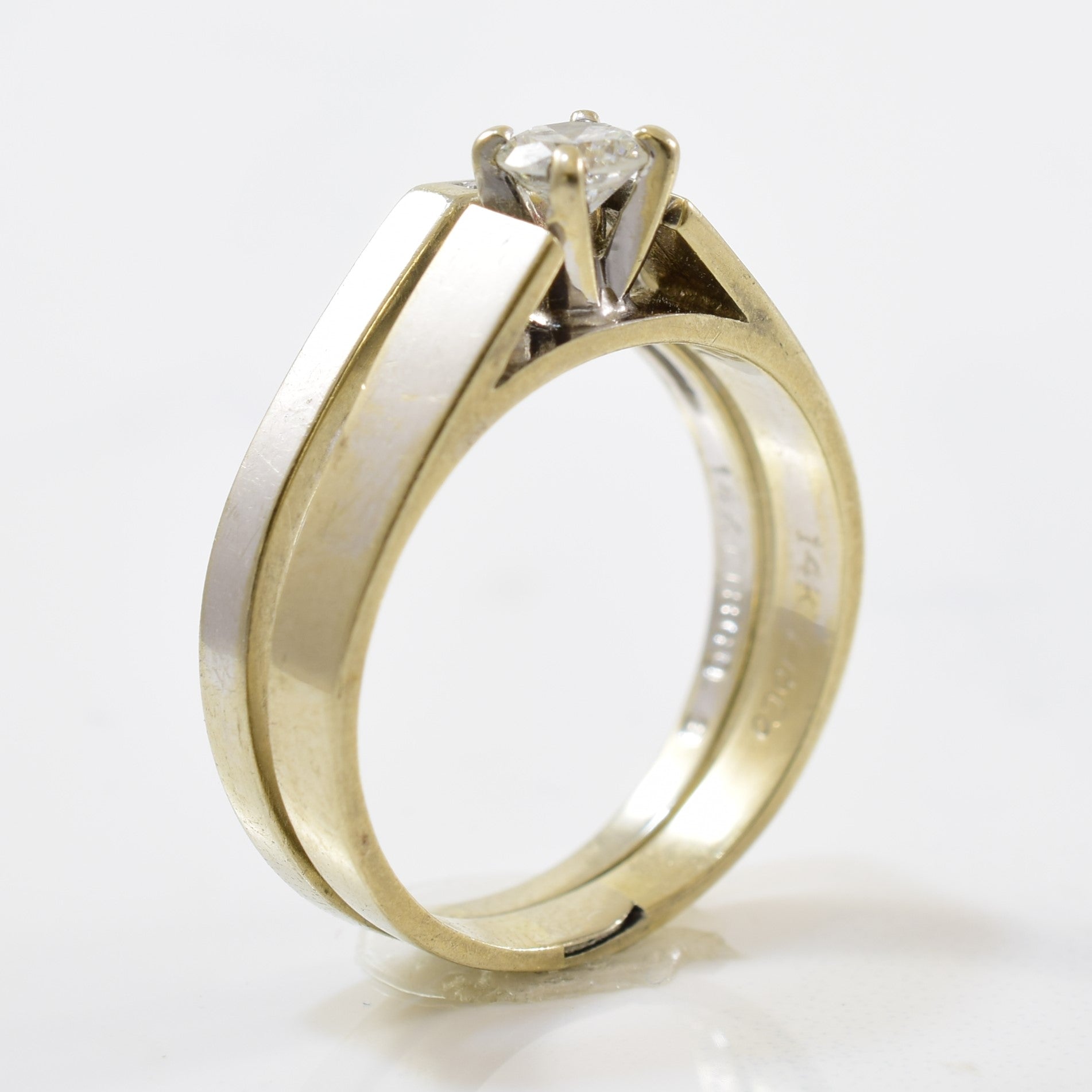 Solitaire Diamond Wedding Set | 0.27ctw | SZ 6.75 |