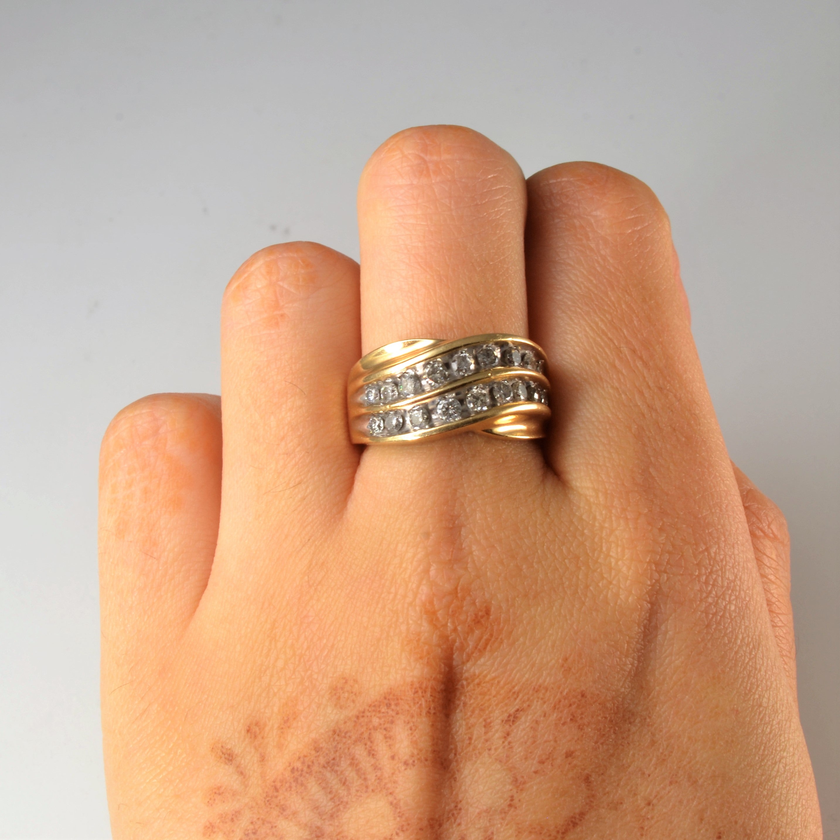 Double Row Channel Diamond Ring | 1.00ctw | SZ 7 |