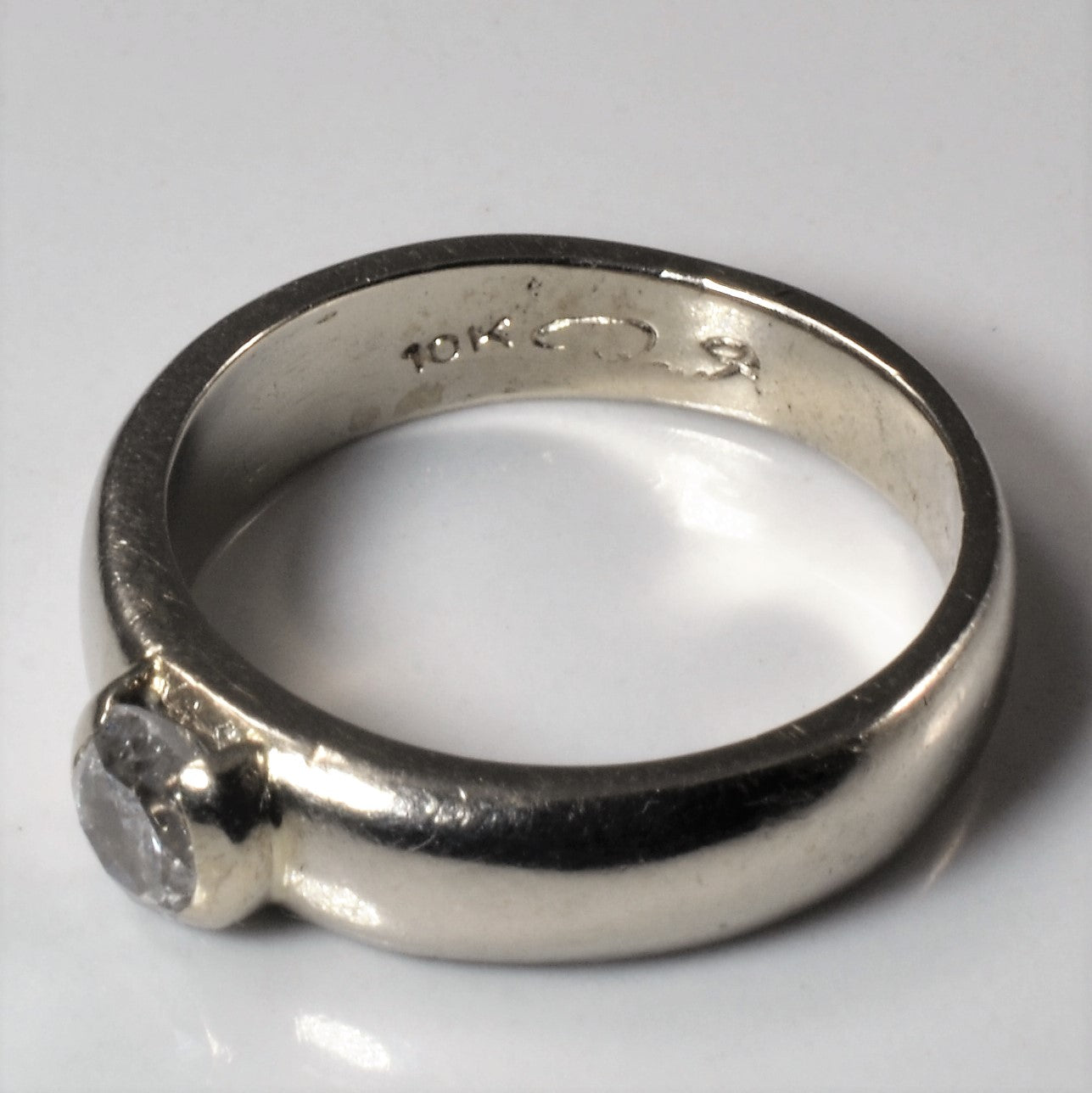 Semi Bezel Set Solitaire Diamond Ring | 0.50ct | SZ 7.75 |