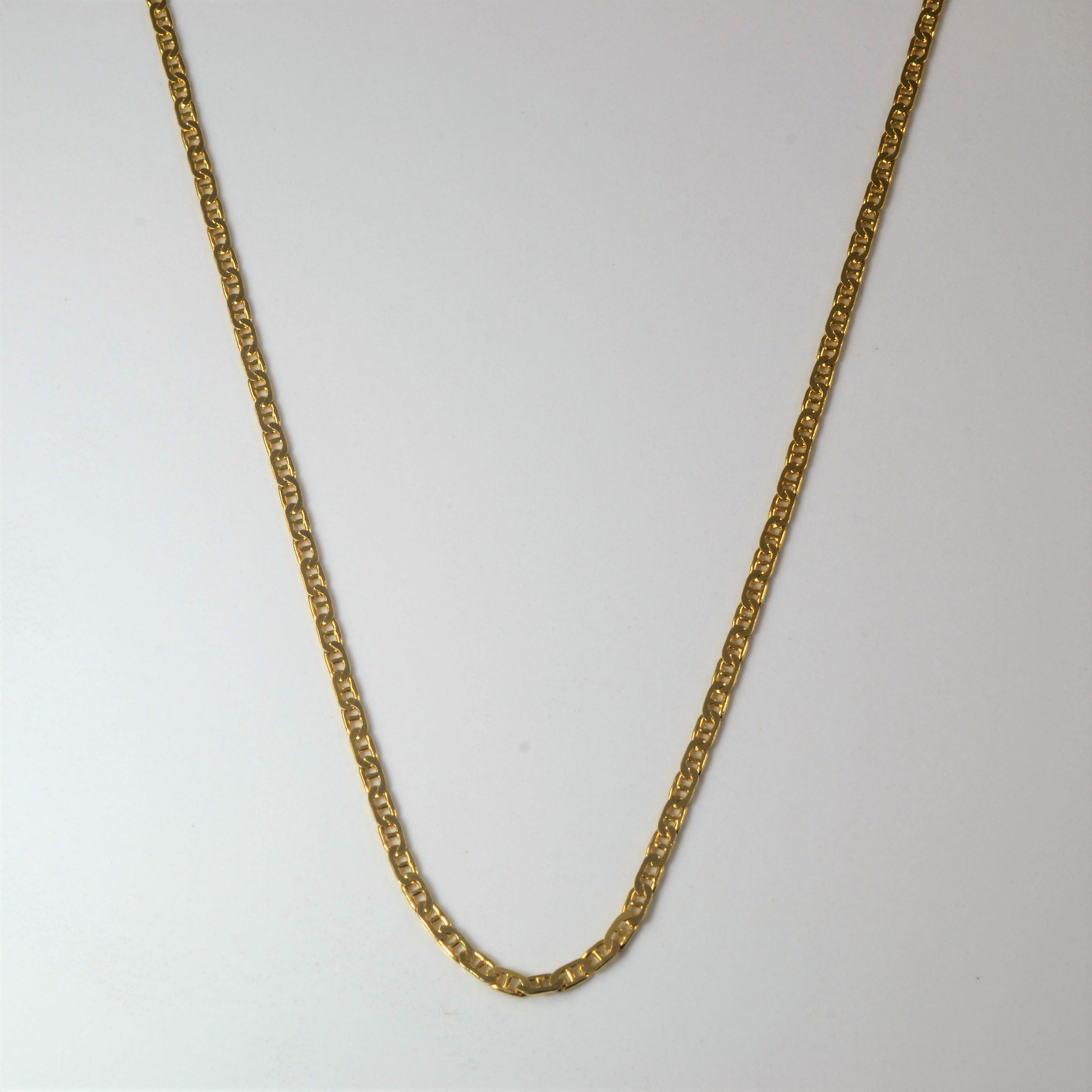 Chaîne en or jaune à maillons ancre | 20" |