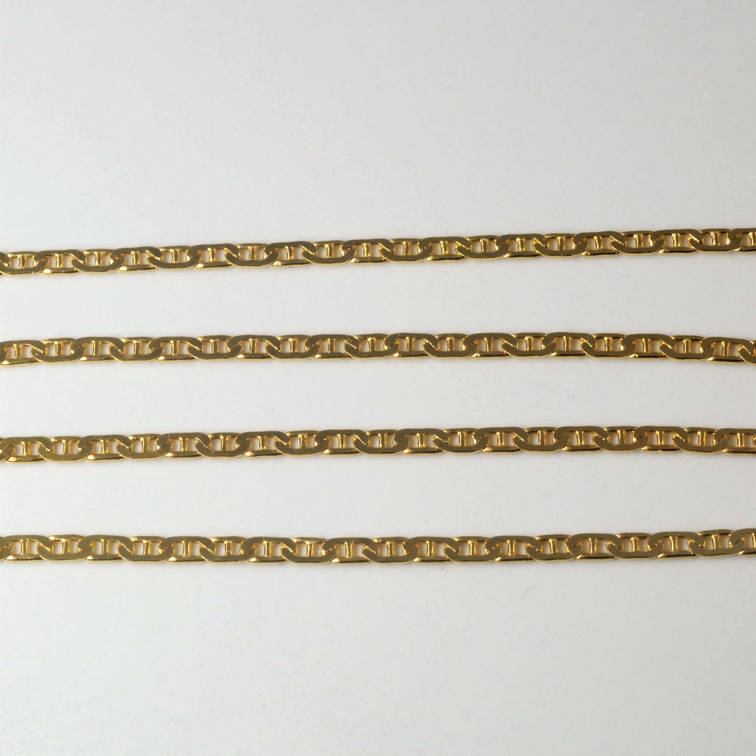 Chaîne en or jaune à maillons ancre | 20" |