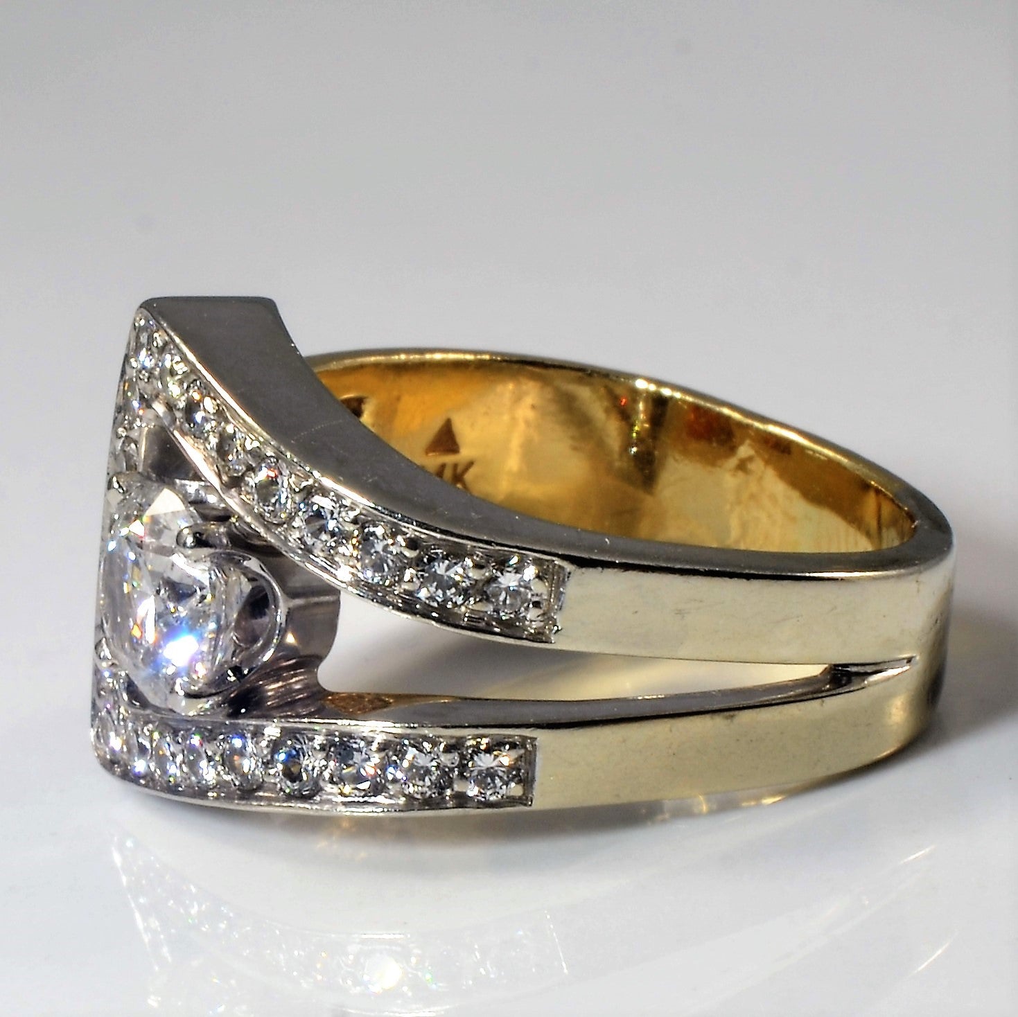 Buckle Style Diamond Ring | 1.46ctw | SZ 8.75 |