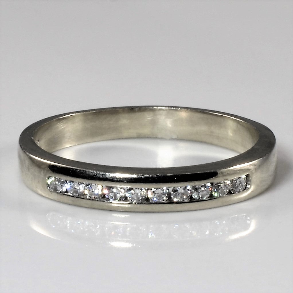 Channel Set Diamond Wedding Band | 0.10ctw | SZ 6.25 |