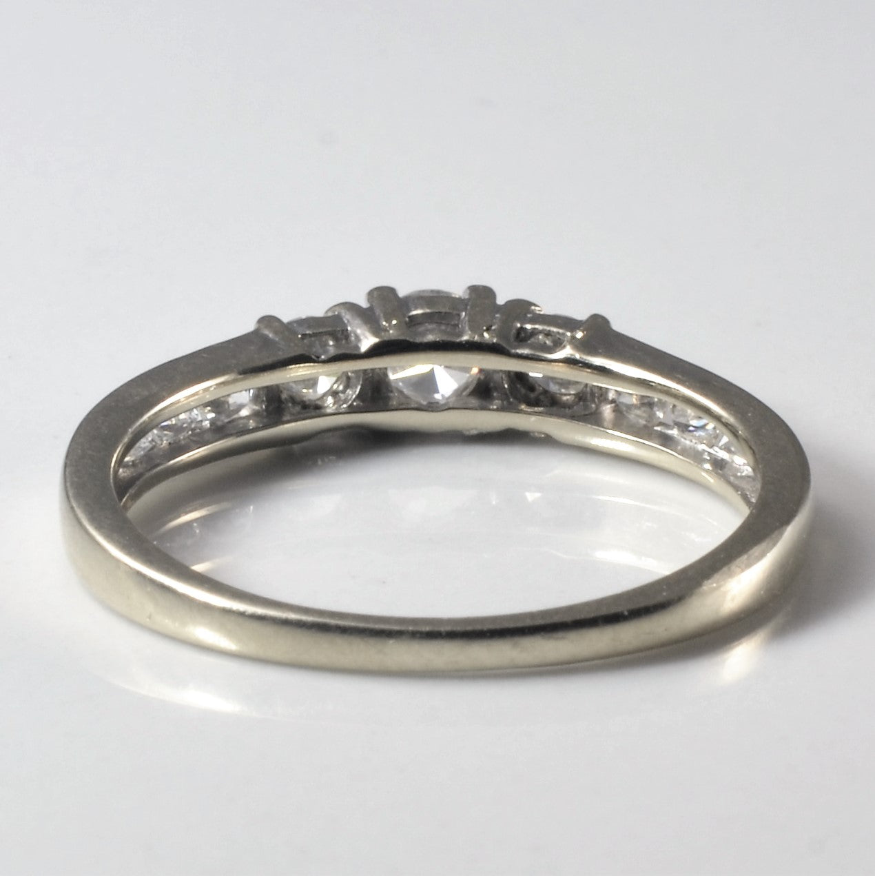 Three Stone Channel Accented Diamond Ring | 0.34ctw | SZ 6.5 |