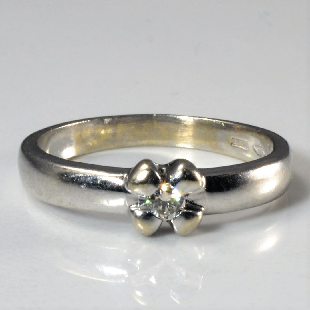 Uniquely Set Solitaire Diamond Ring | 0.06ct | SZ 5.5 |