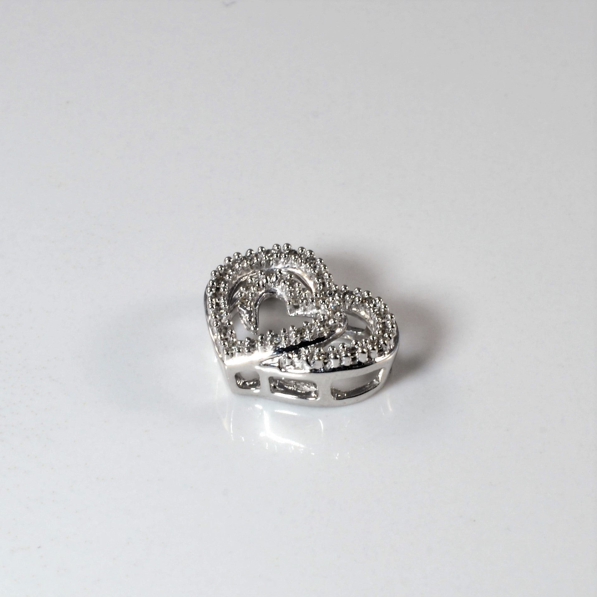 Pave Diamond Heart Pendant | 0.08ctw |