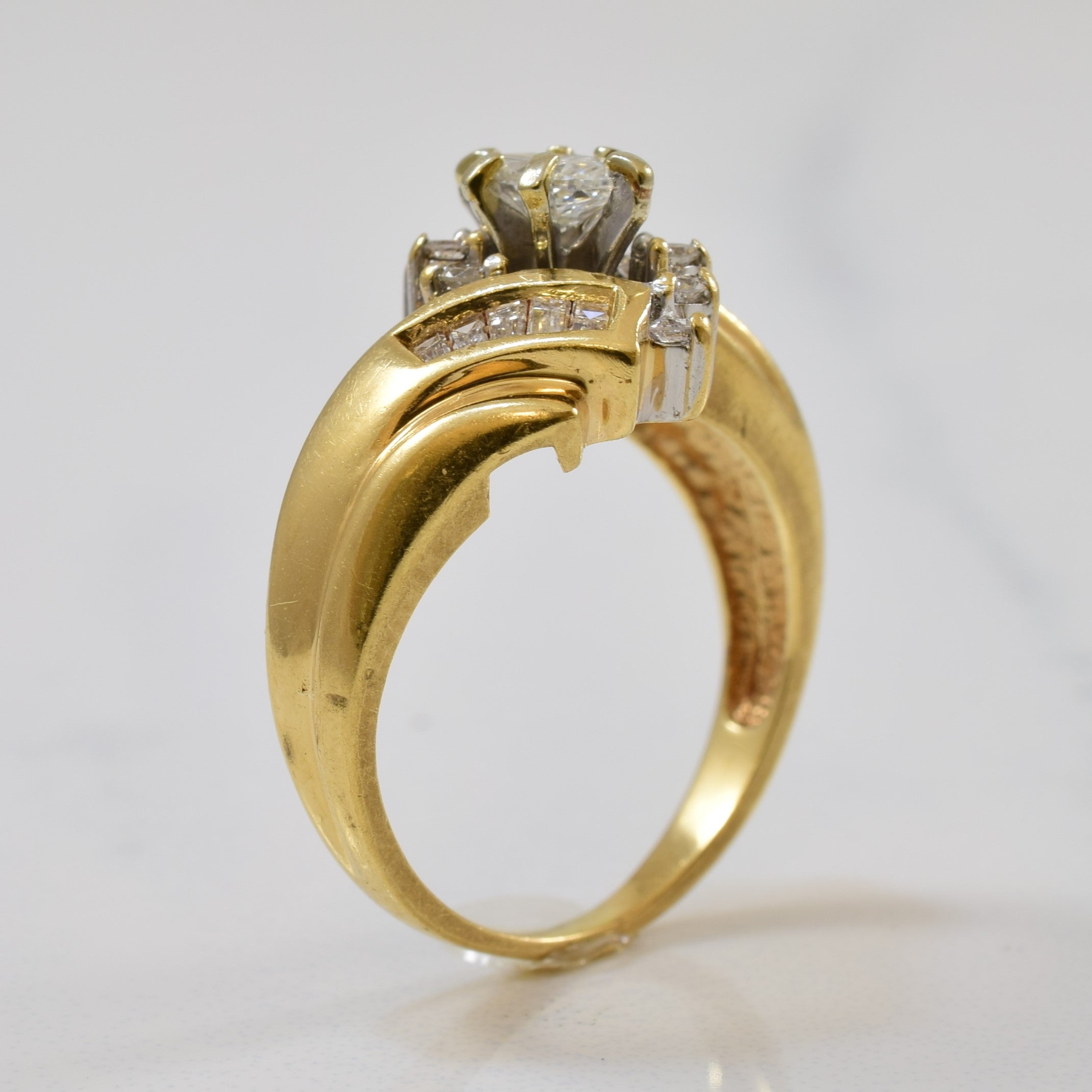 Bypass Marquise Diamond Ring | 0.49ctw | SZ 5.75 |