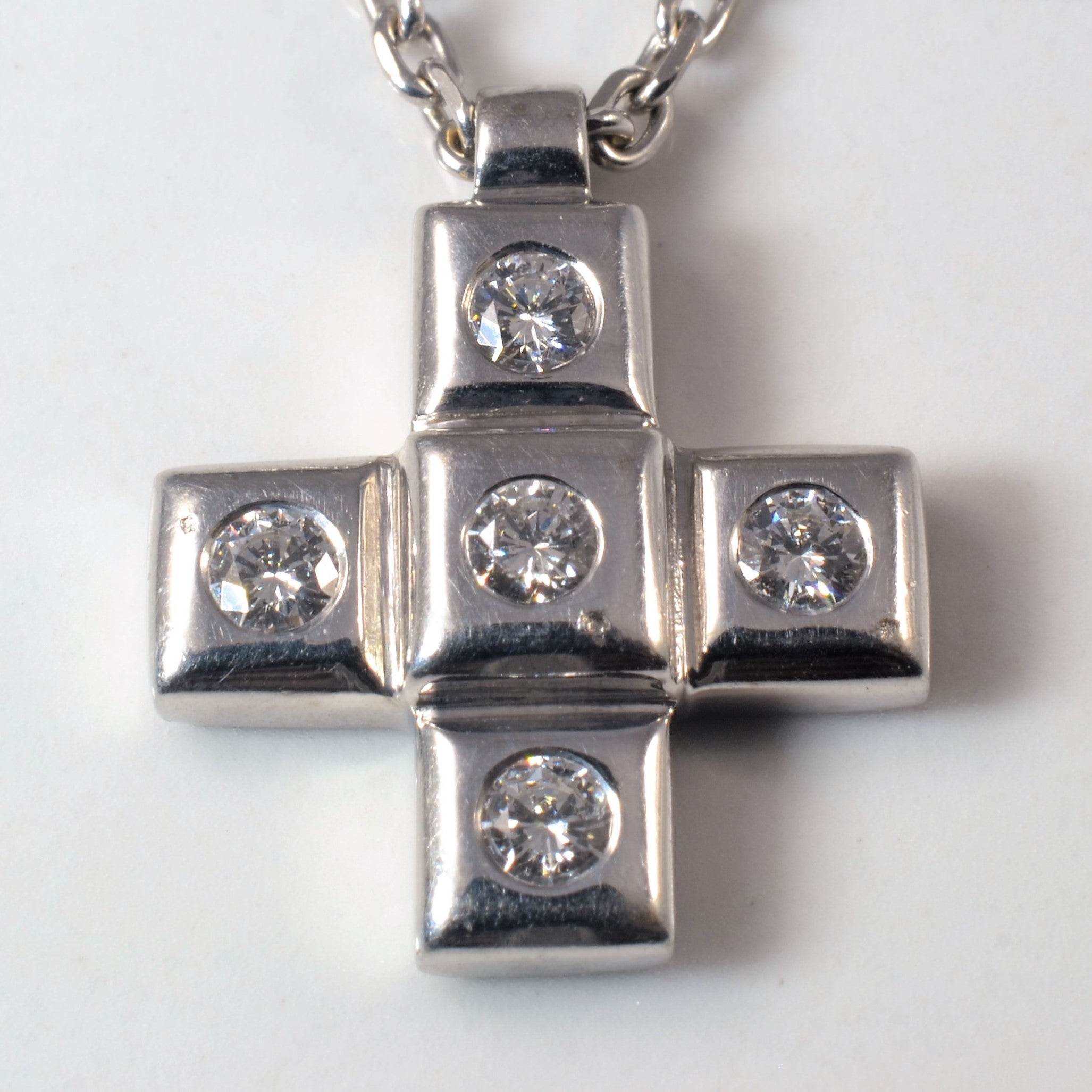 Millennium Hallmarked London Diamond Cross Necklace | 0.30ctw | 18" |