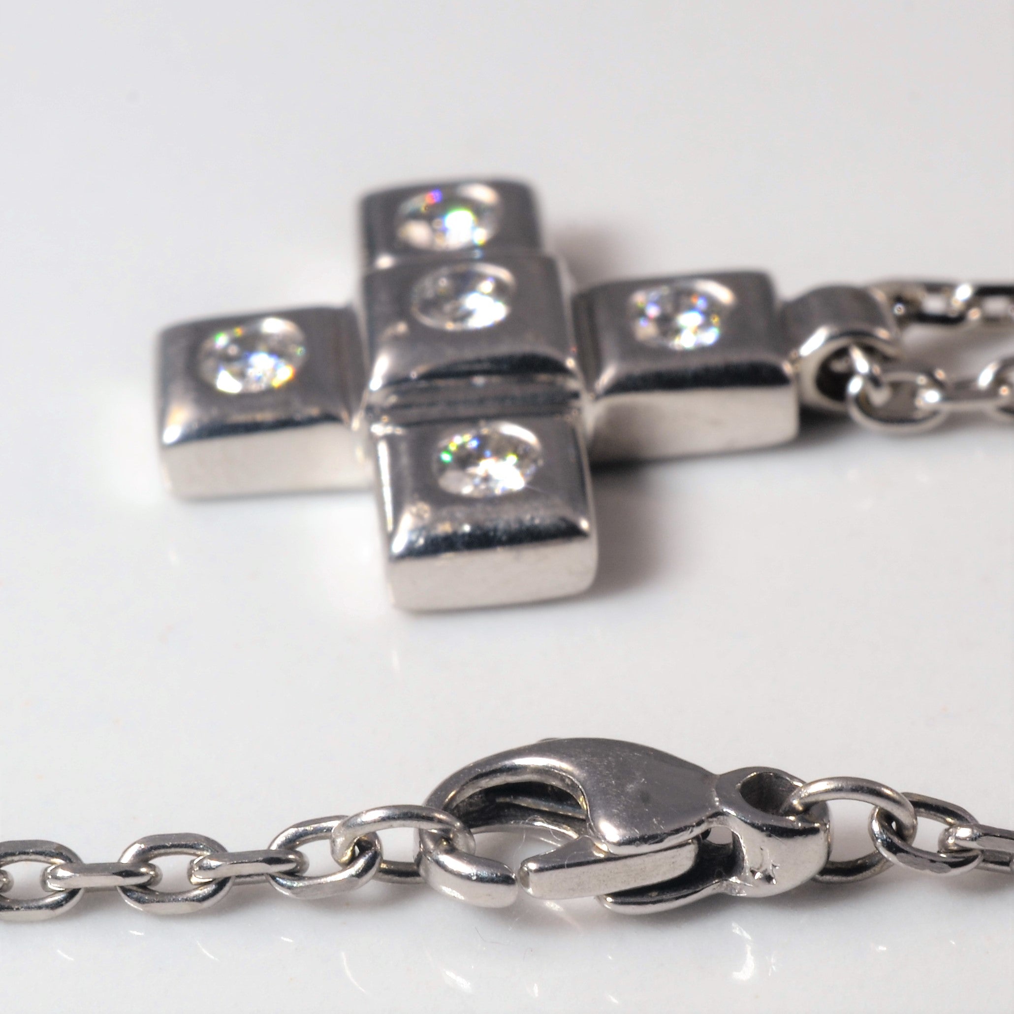 Millennium Hallmarked London Diamond Cross Necklace | 0.30ctw | 18" |