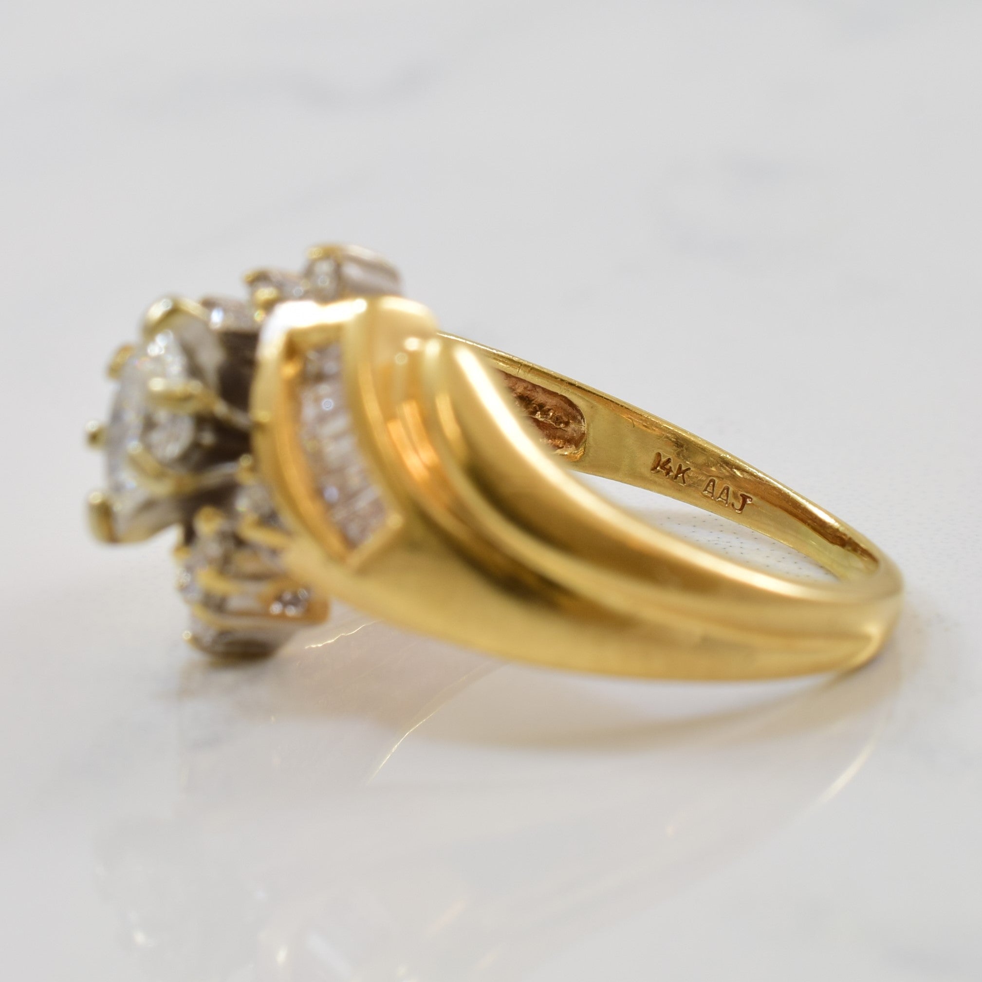 Bypass Marquise Diamond Ring | 0.49ctw | SZ 5.75 |