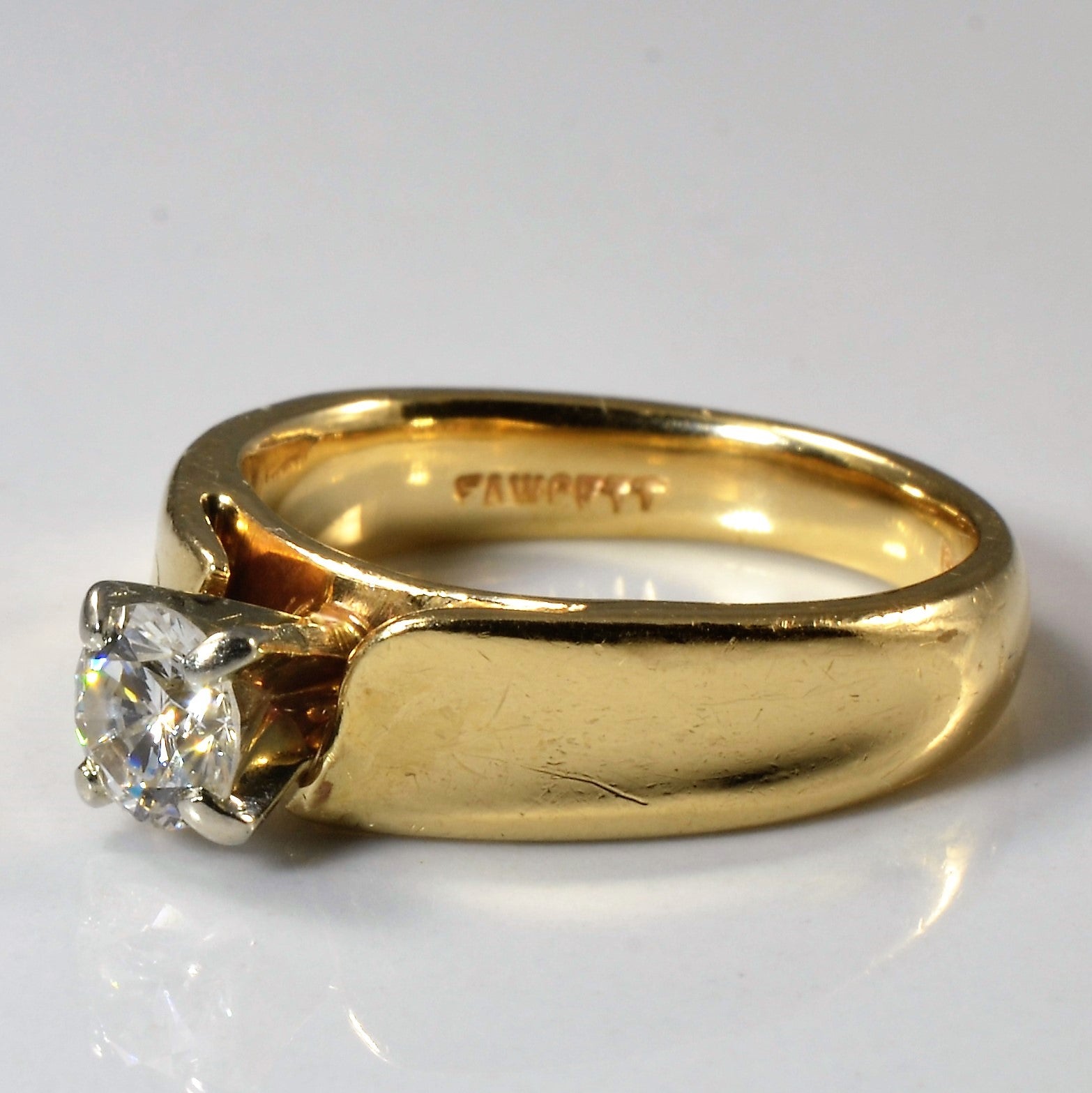 Tapered Solitaire Diamond Ring | 0.44ctw | SZ 6 |