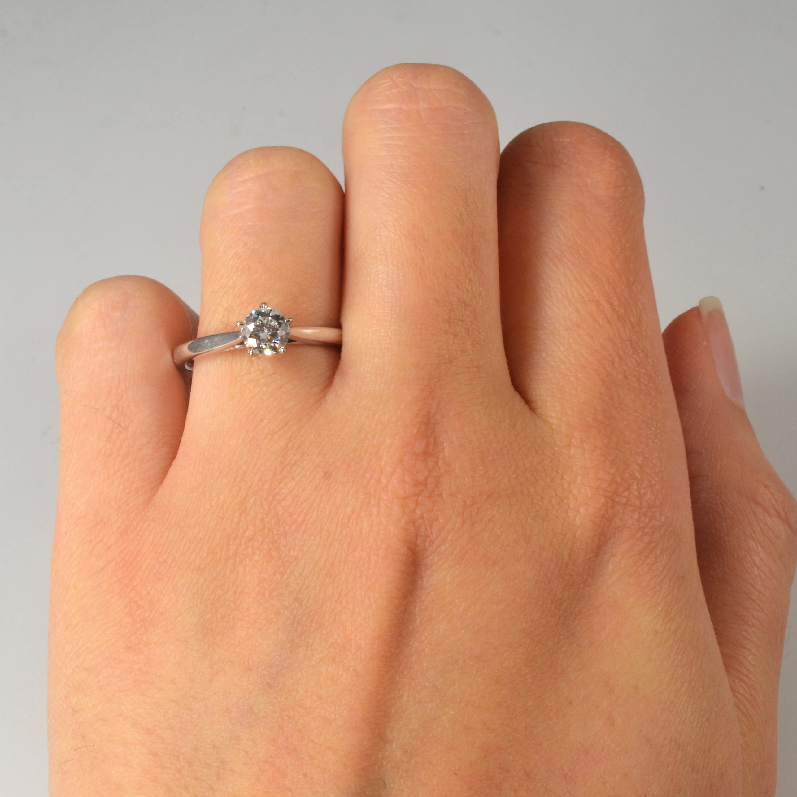 Canadian Maple Leaf Solitaire Diamond Ring | 0.53ct | SZ 6.75 |