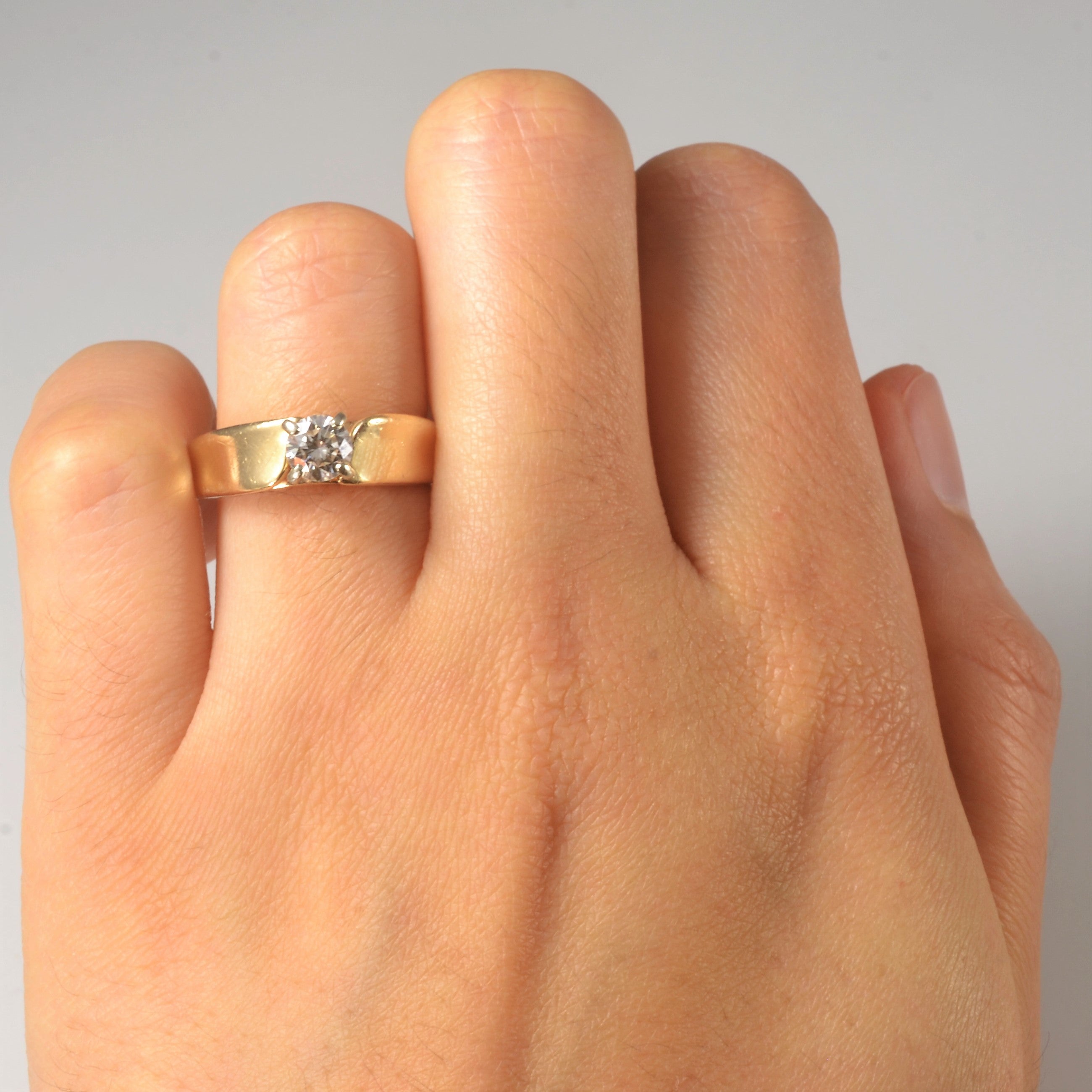Tapered Solitaire Diamond Ring | 0.44ctw | SZ 6 |